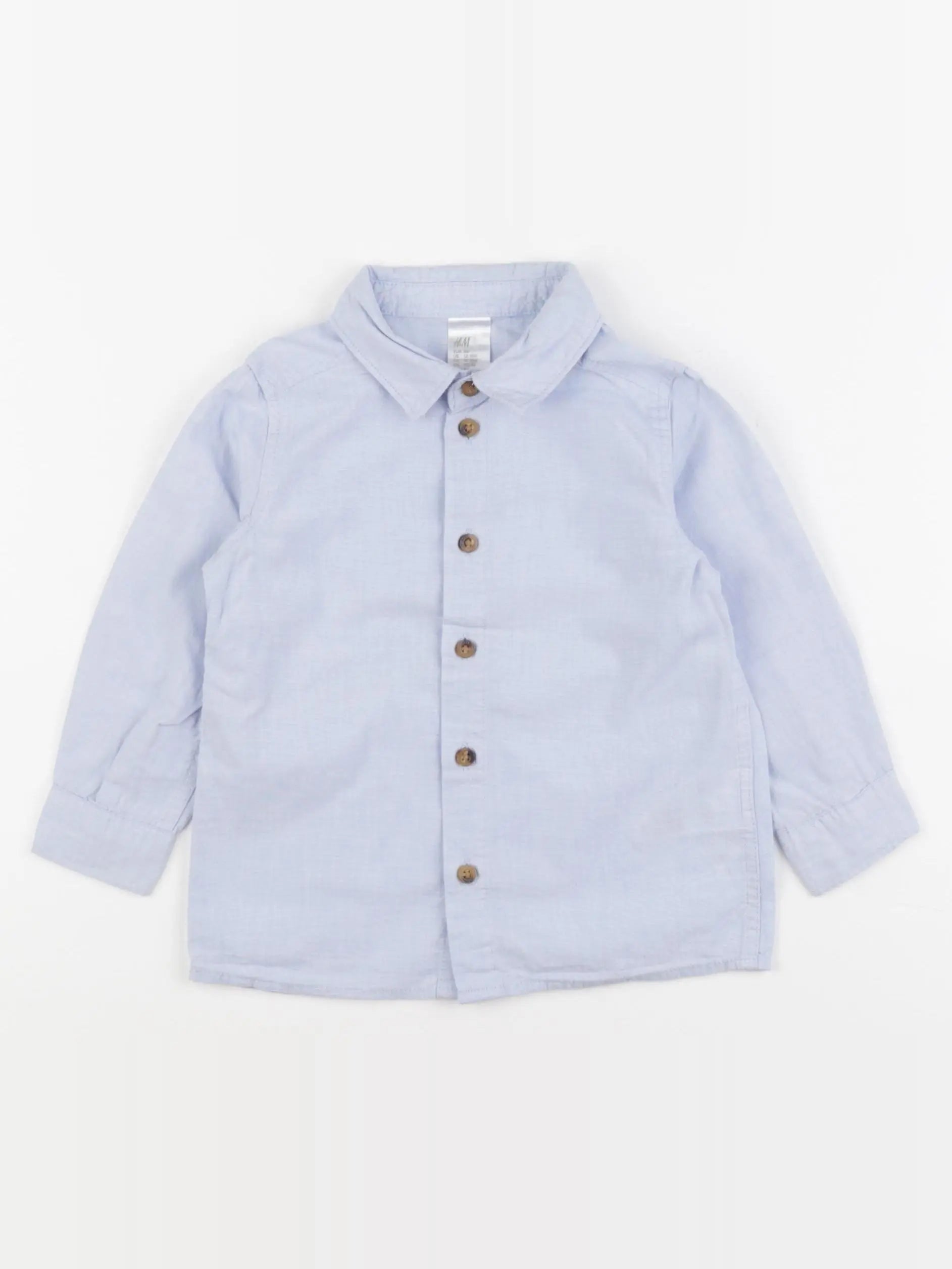 H&M - chemise bleu - 12/18 mois