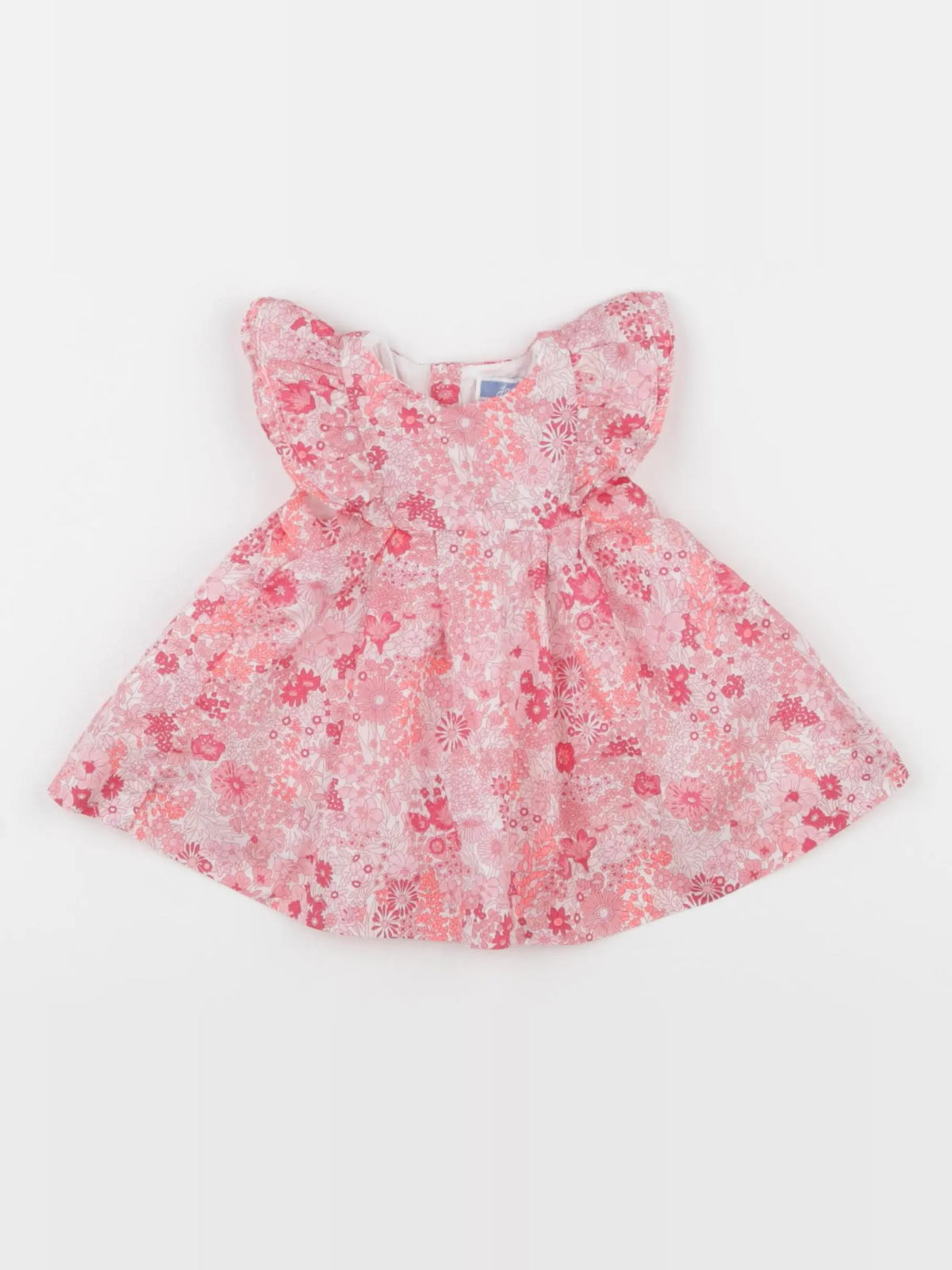 Jacadi - blouse liberty blanc, rose - 1 mois