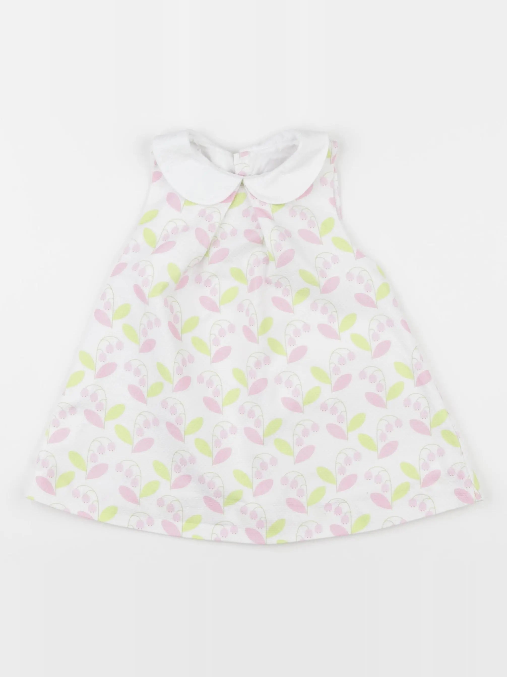 Jacadi - robe blanc, rose - 12 mois