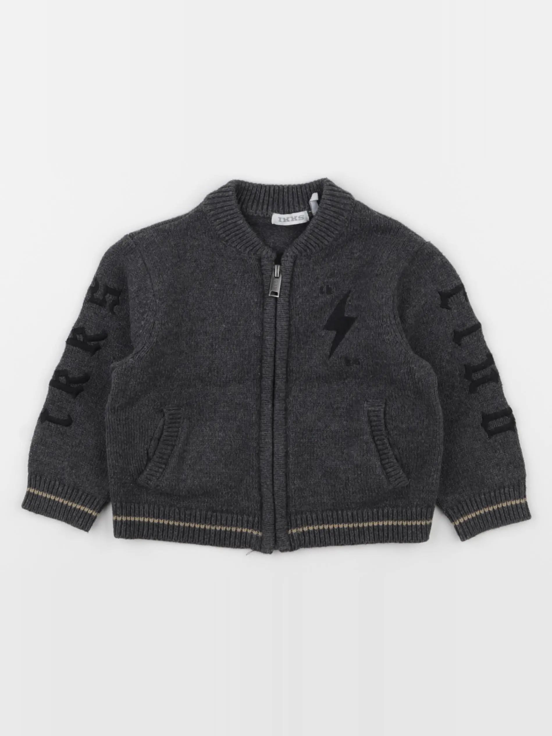 IKKS - gilet gris - 12 mois