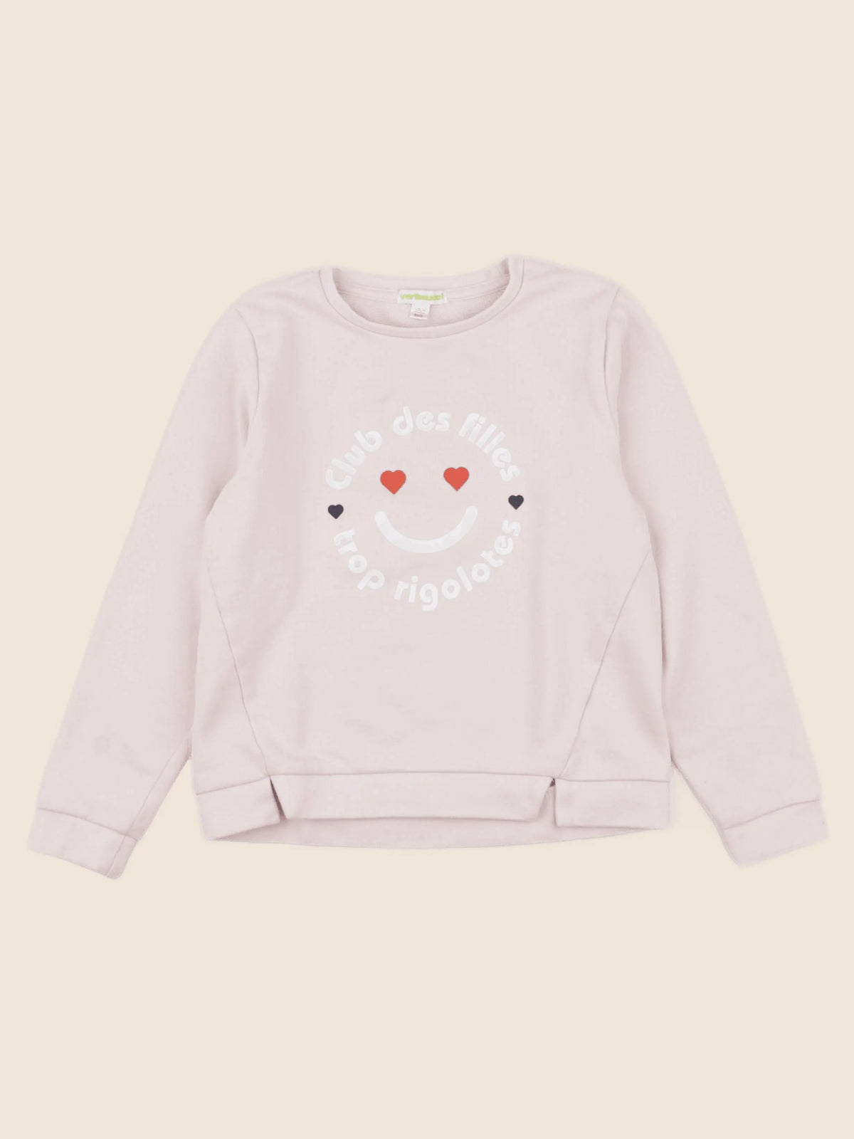 Vertbaudet - sweat rose - 8 ans