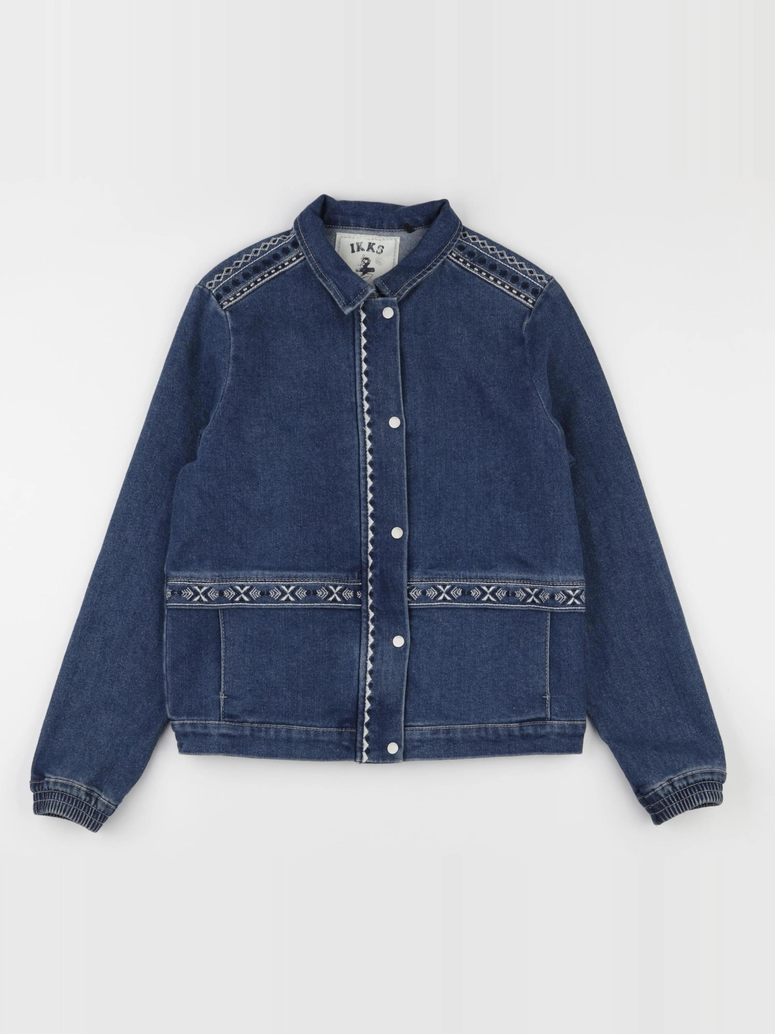 IKKS - veste imprimé au dos bleu - 12 ans