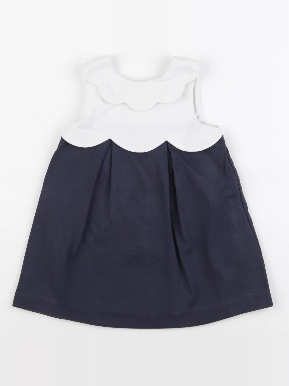 Jacadi - robe blanc, bleu - 24 mois