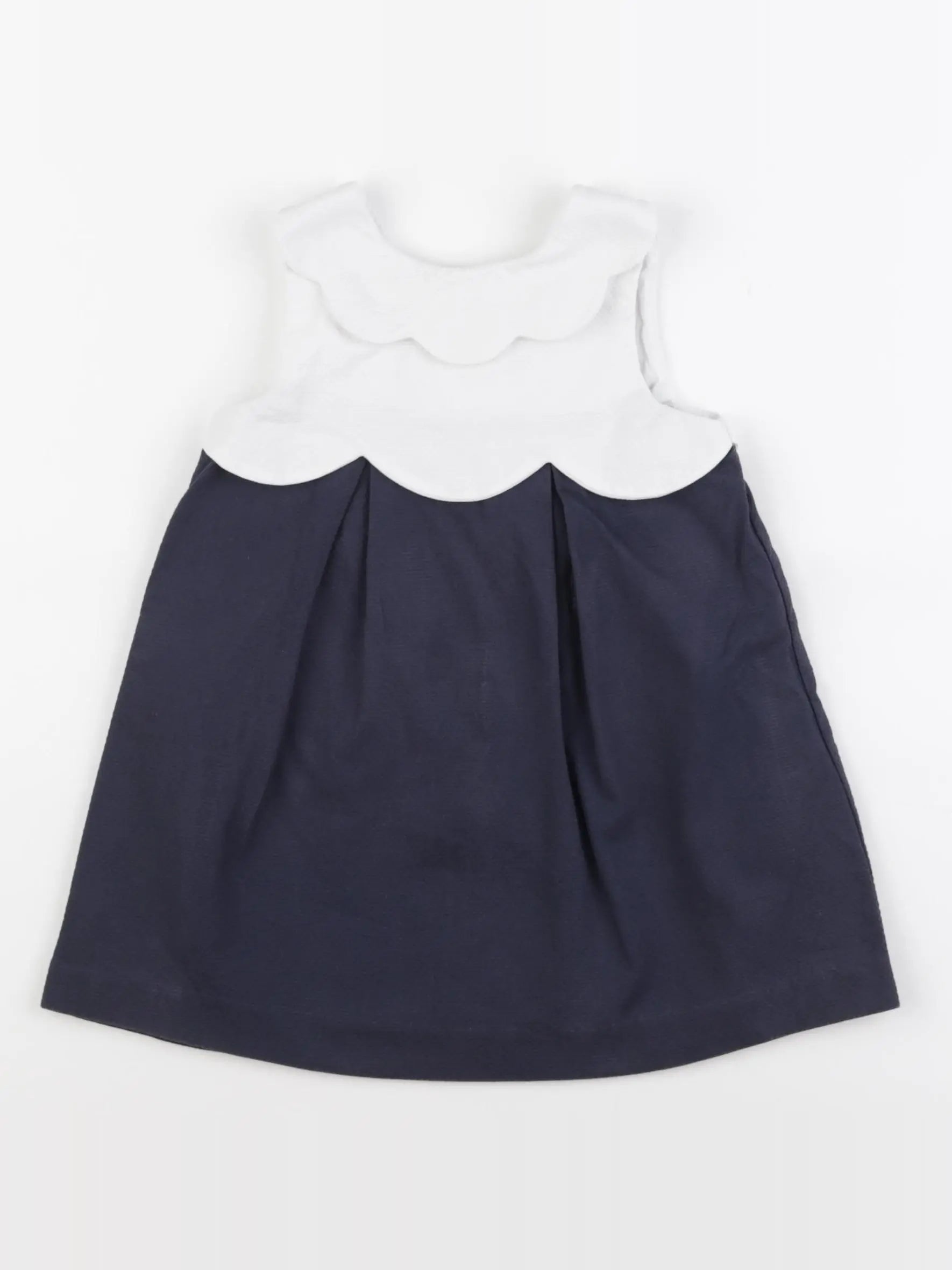 Jacadi - robe blanc, bleu - 24 mois