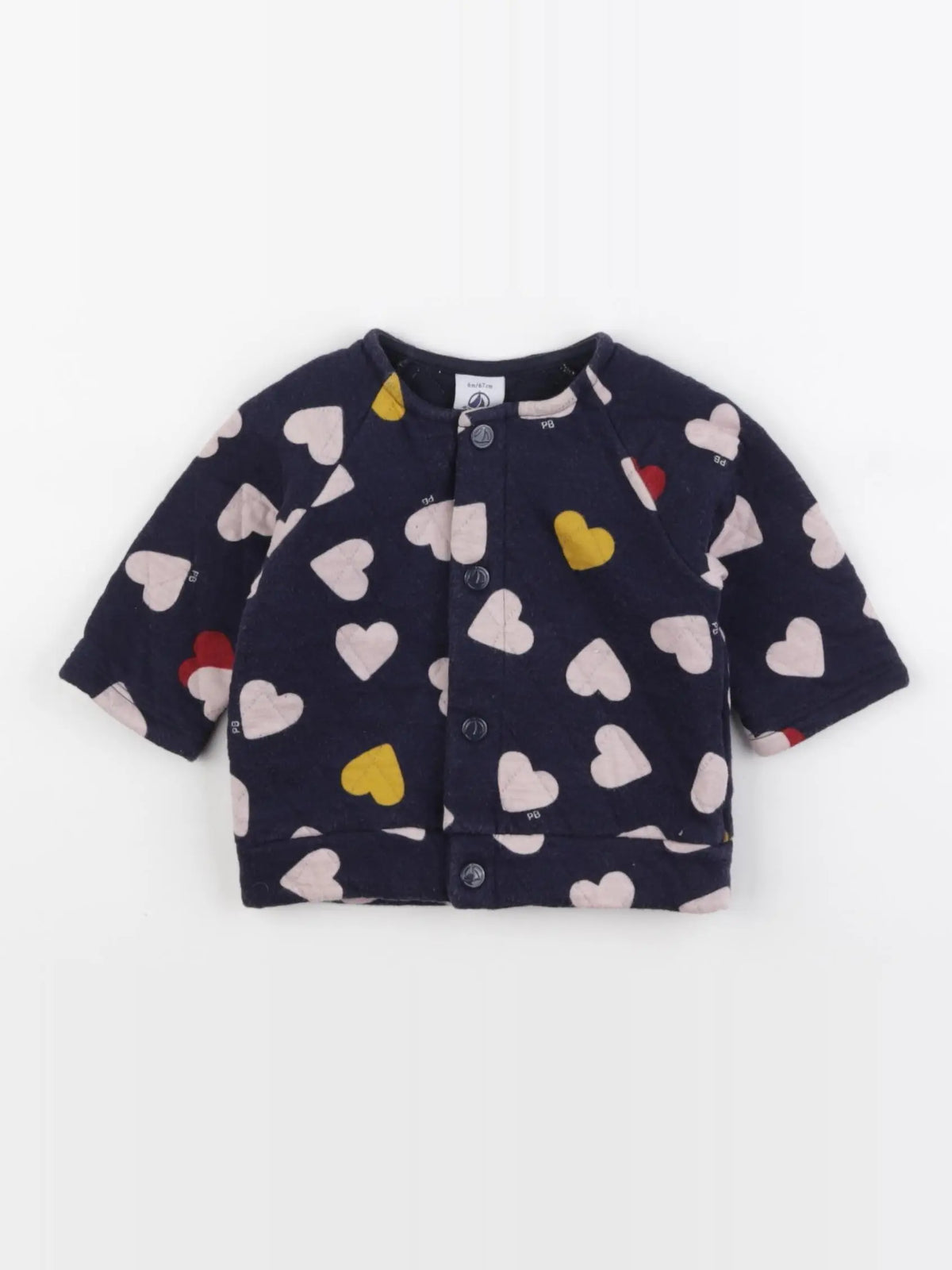 Petit Bateau - sweat bleu - 6 mois