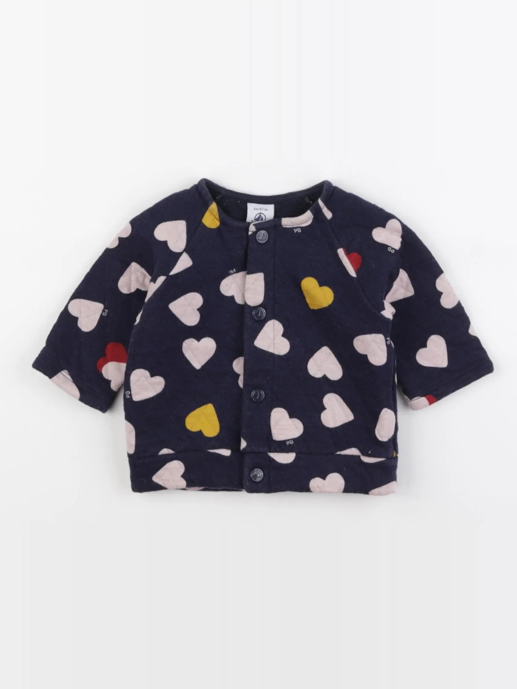 Petit Bateau - sweat bleu - 6 mois