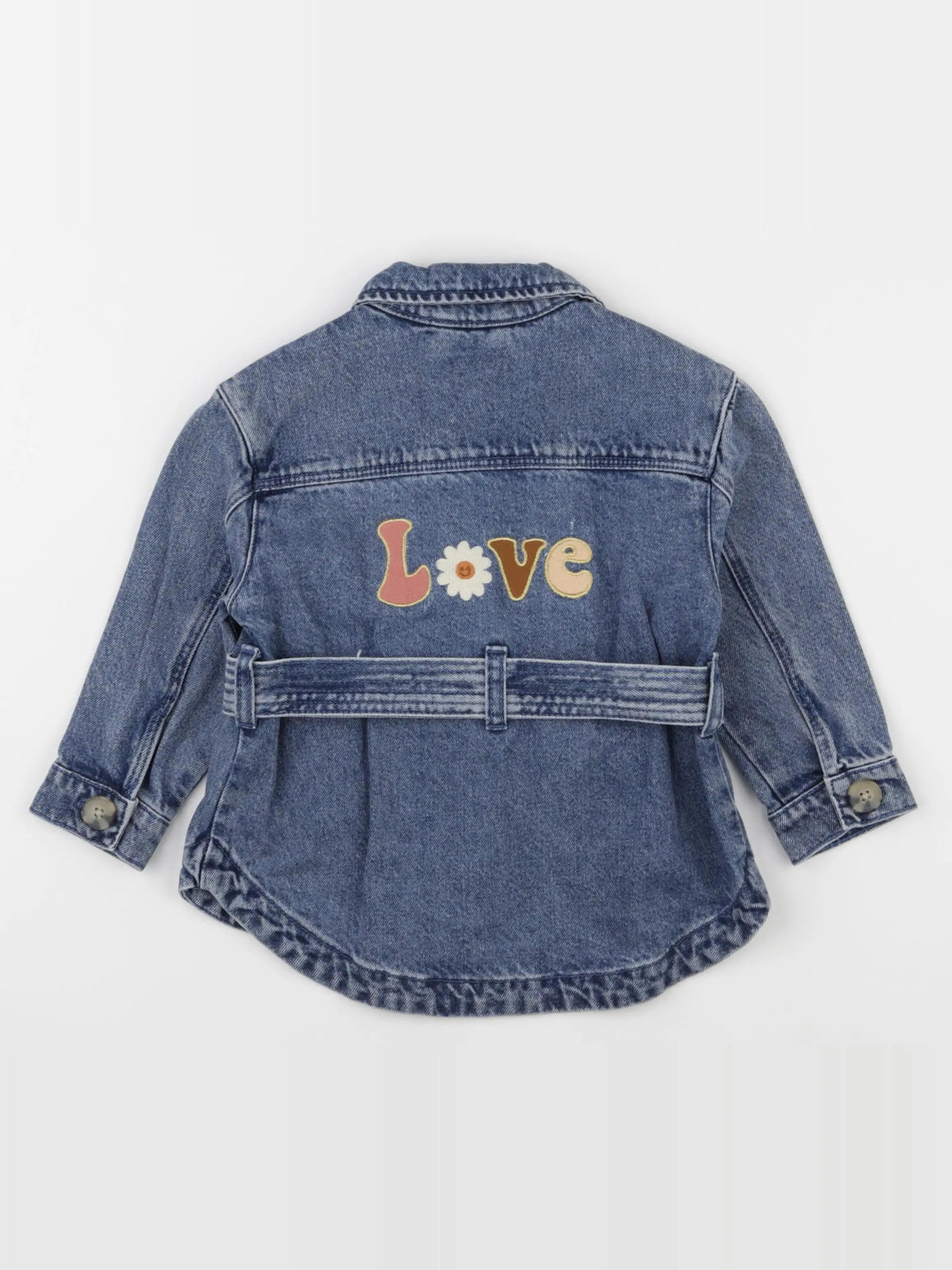 Vertbaudet - veste imprimé au dos bleu - 3 ans