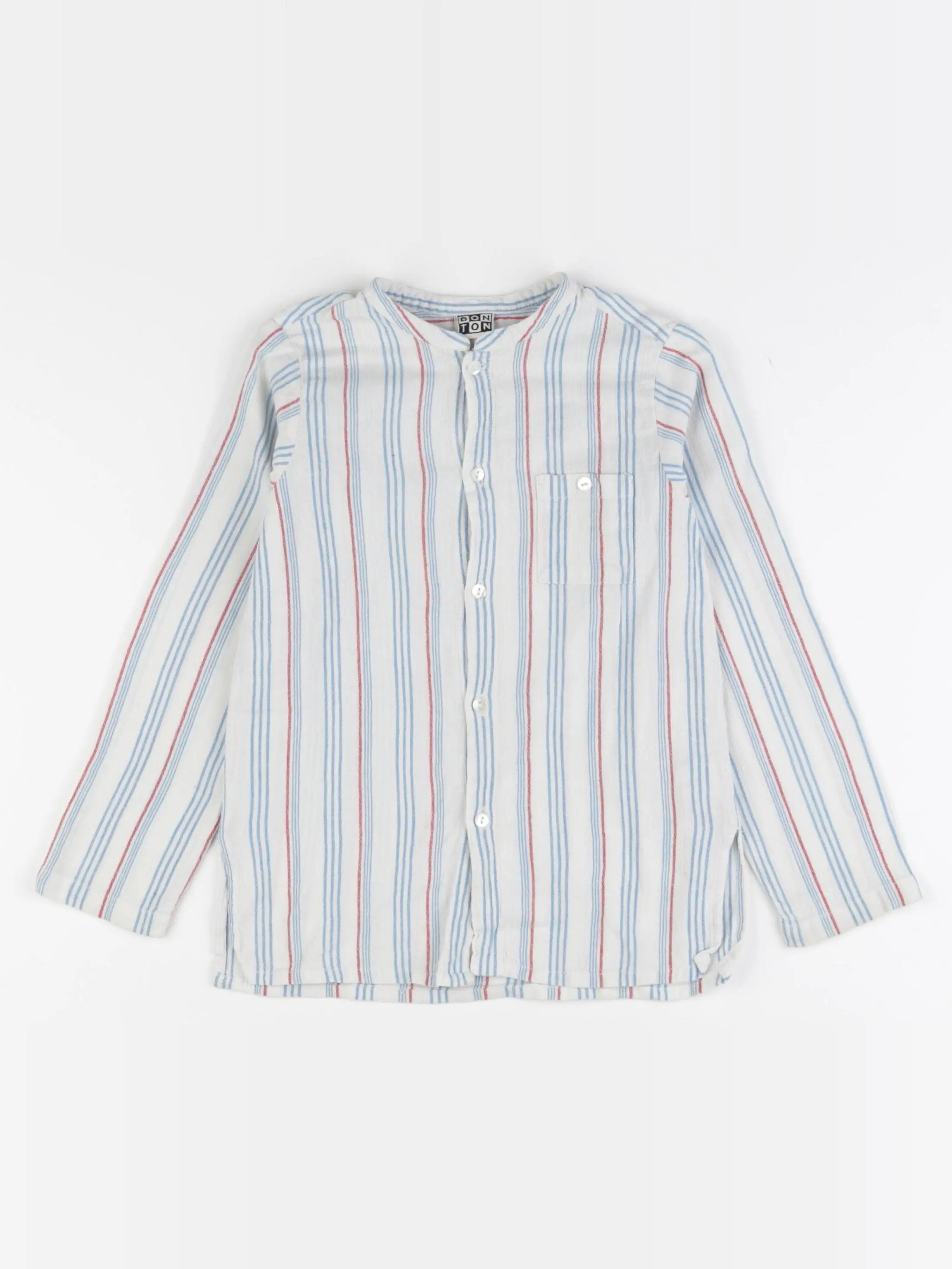 Bonton - chemise blanc, bleu - 6 ans