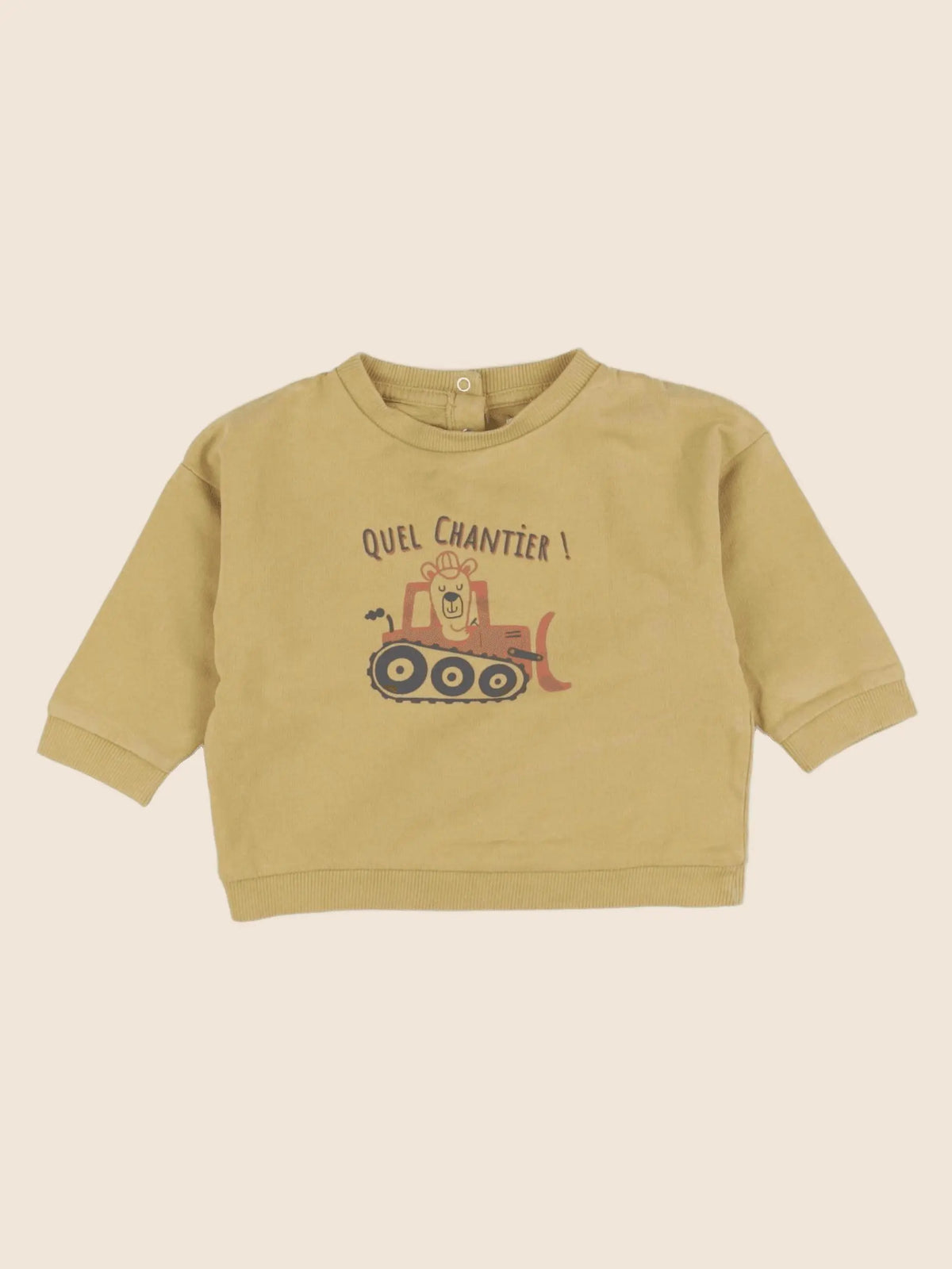 Vertbaudet - sweat jaune - 9 mois