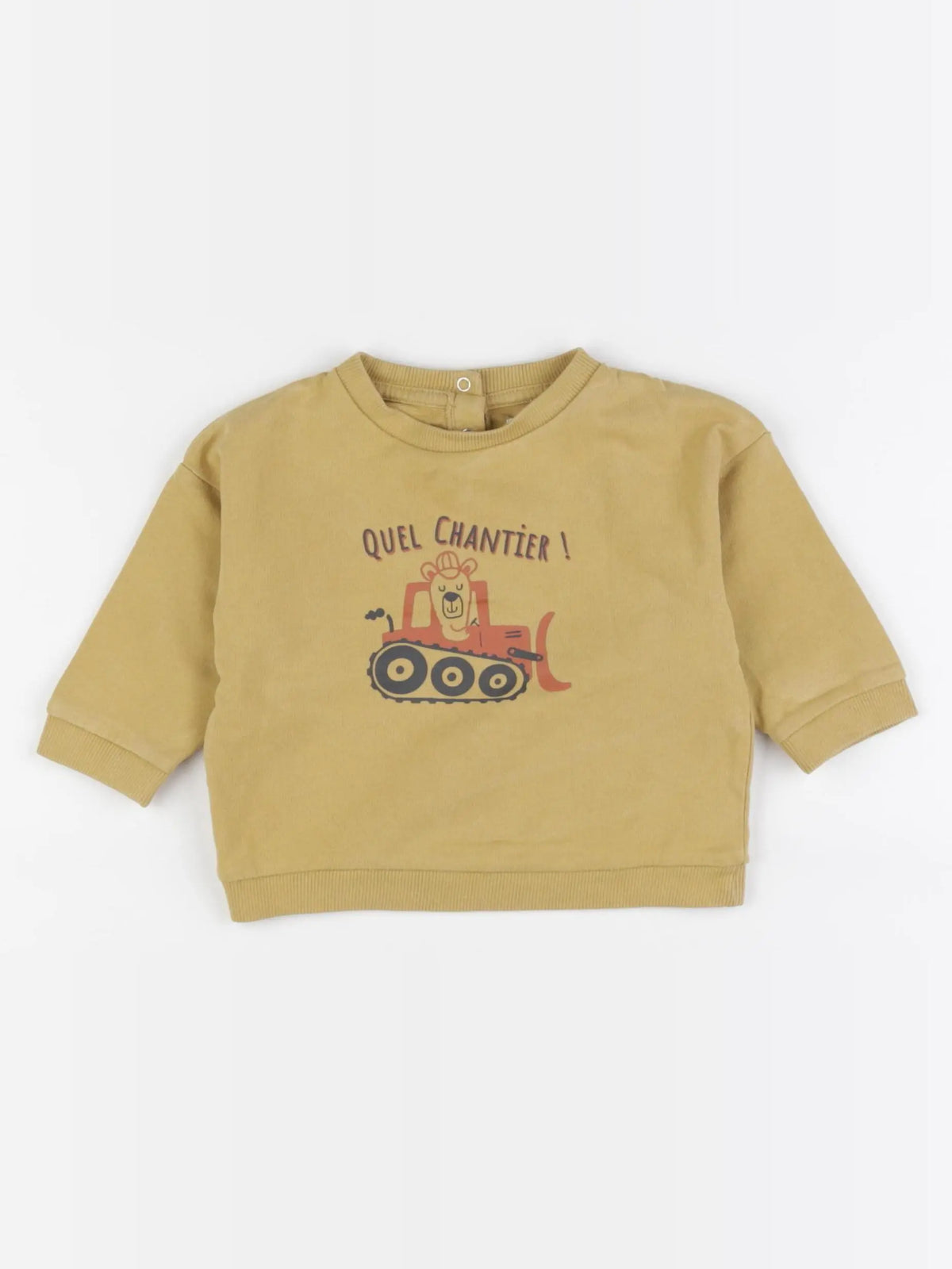 Vertbaudet - sweat jaune - 9 mois