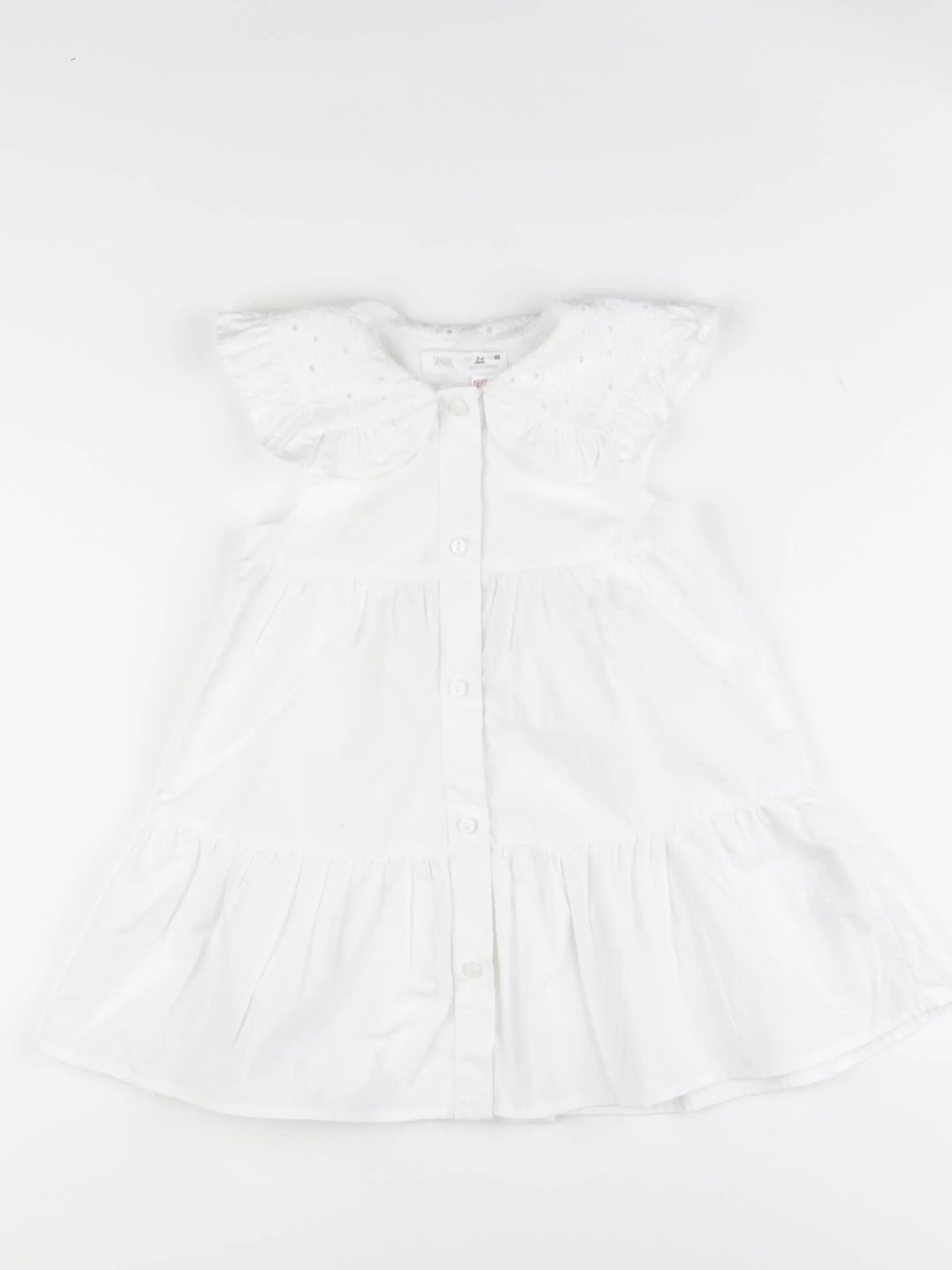 Zara - robe blanc - 2/3 ans