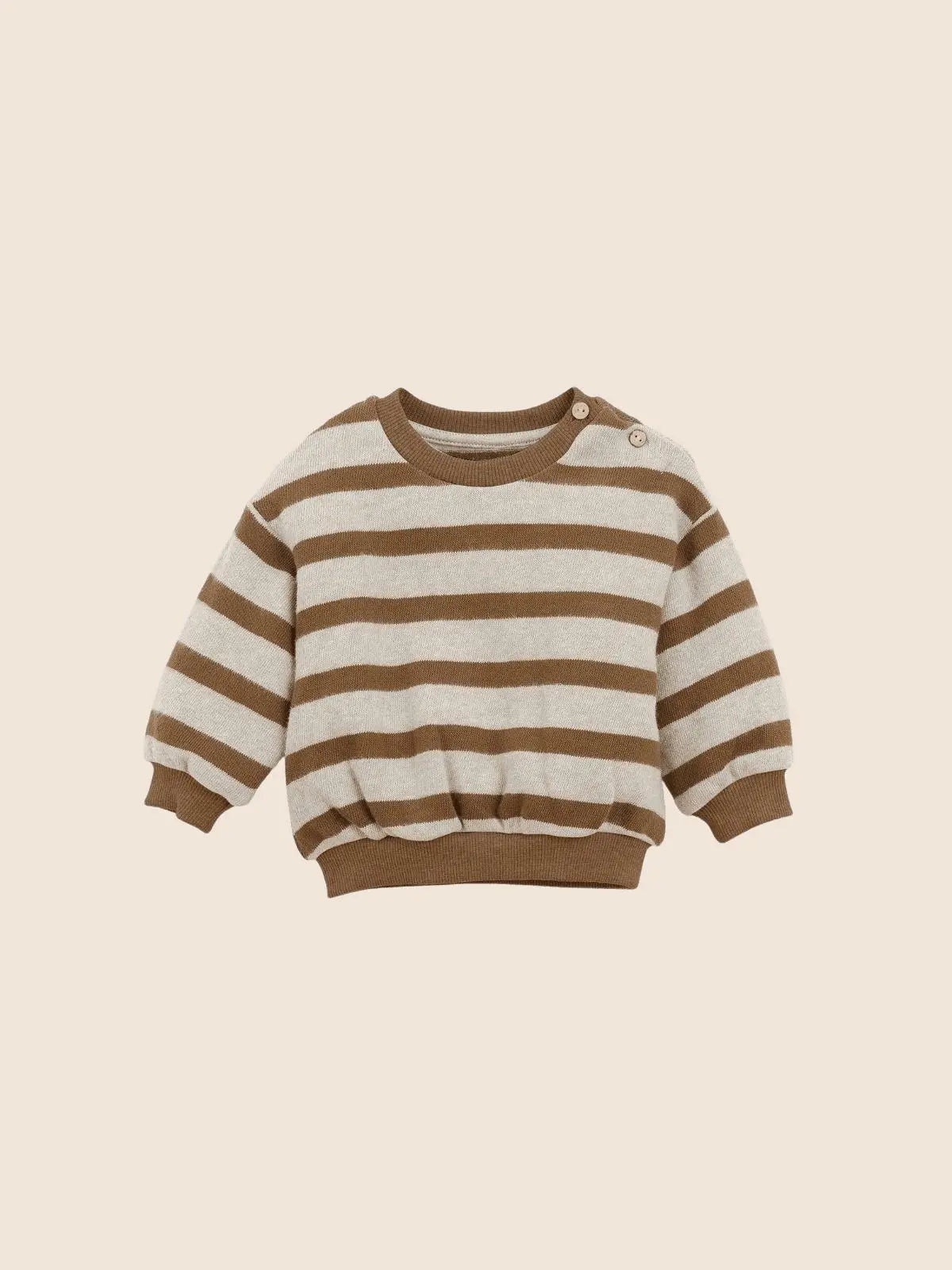Sweat marron, beige