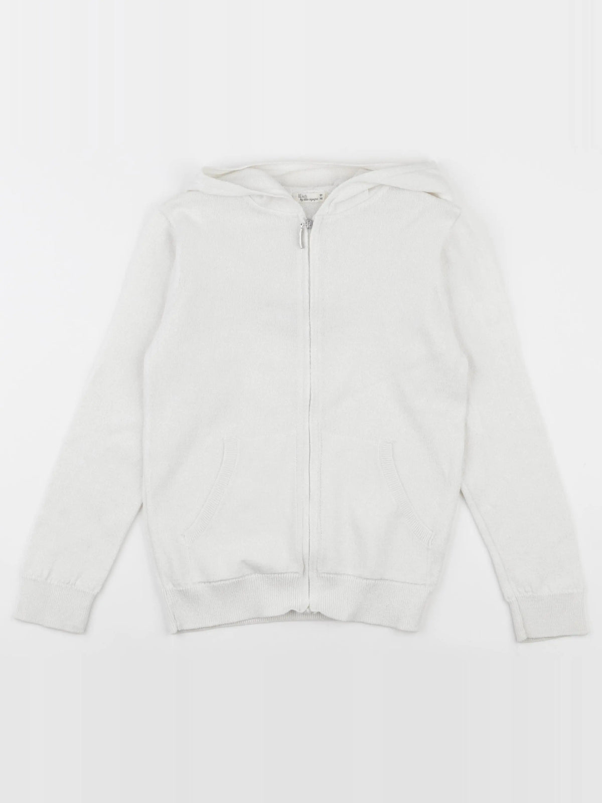 Little Cigogne - gilet blanc, argent - 10 ans