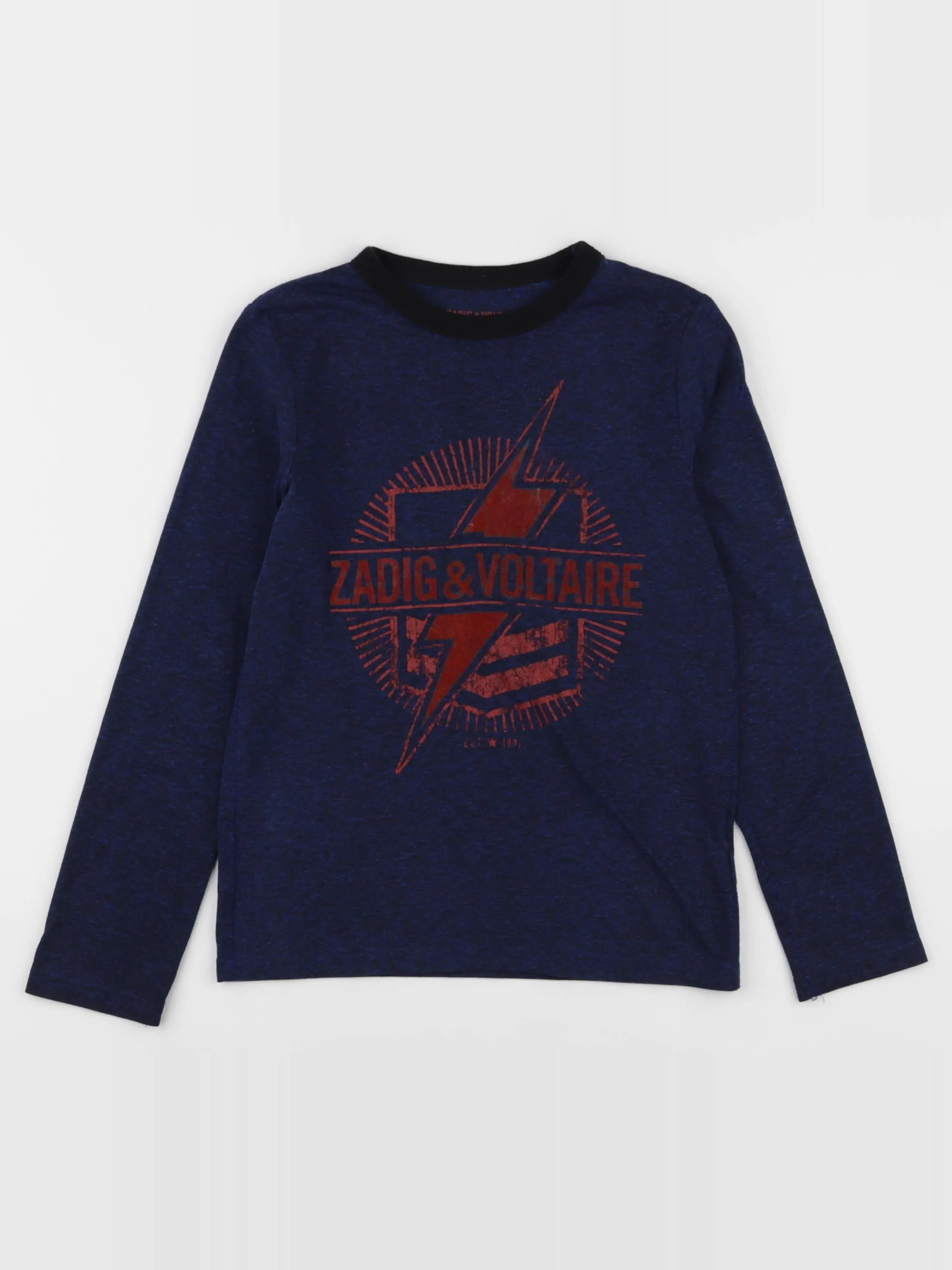 Zadig & Voltaire - tee-shirt bleu - 8 ans