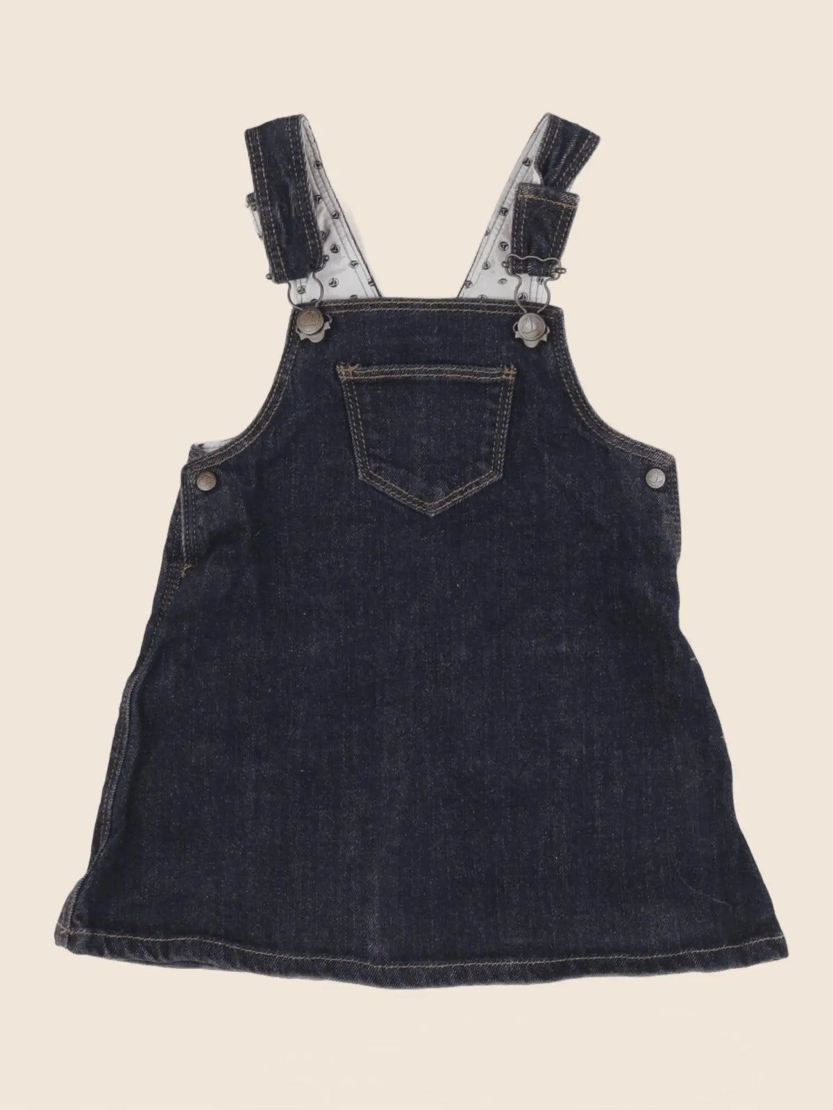 Petit Bateau - robe bleu - 12 mois