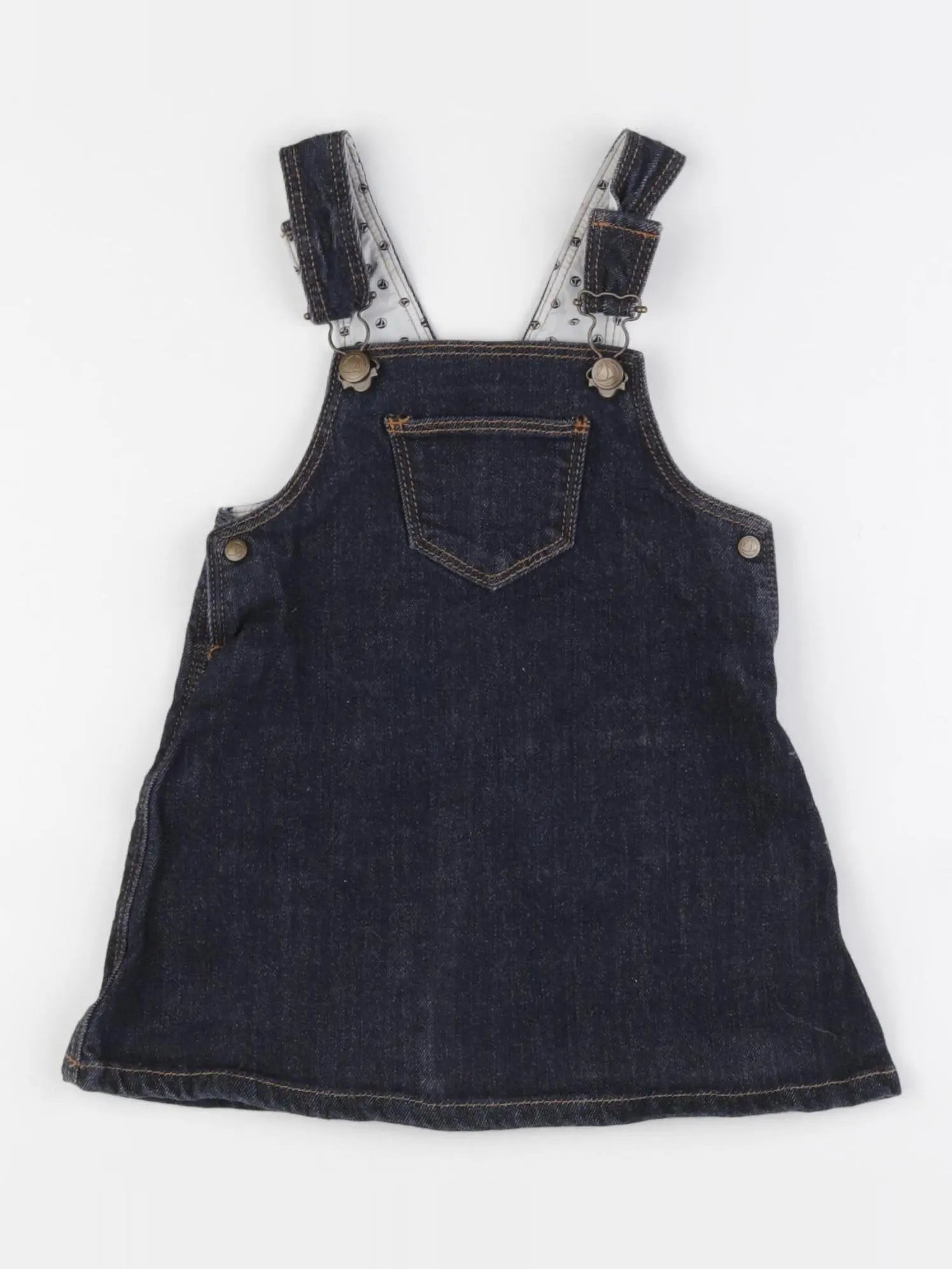 Petit Bateau - robe bleu - 12 mois