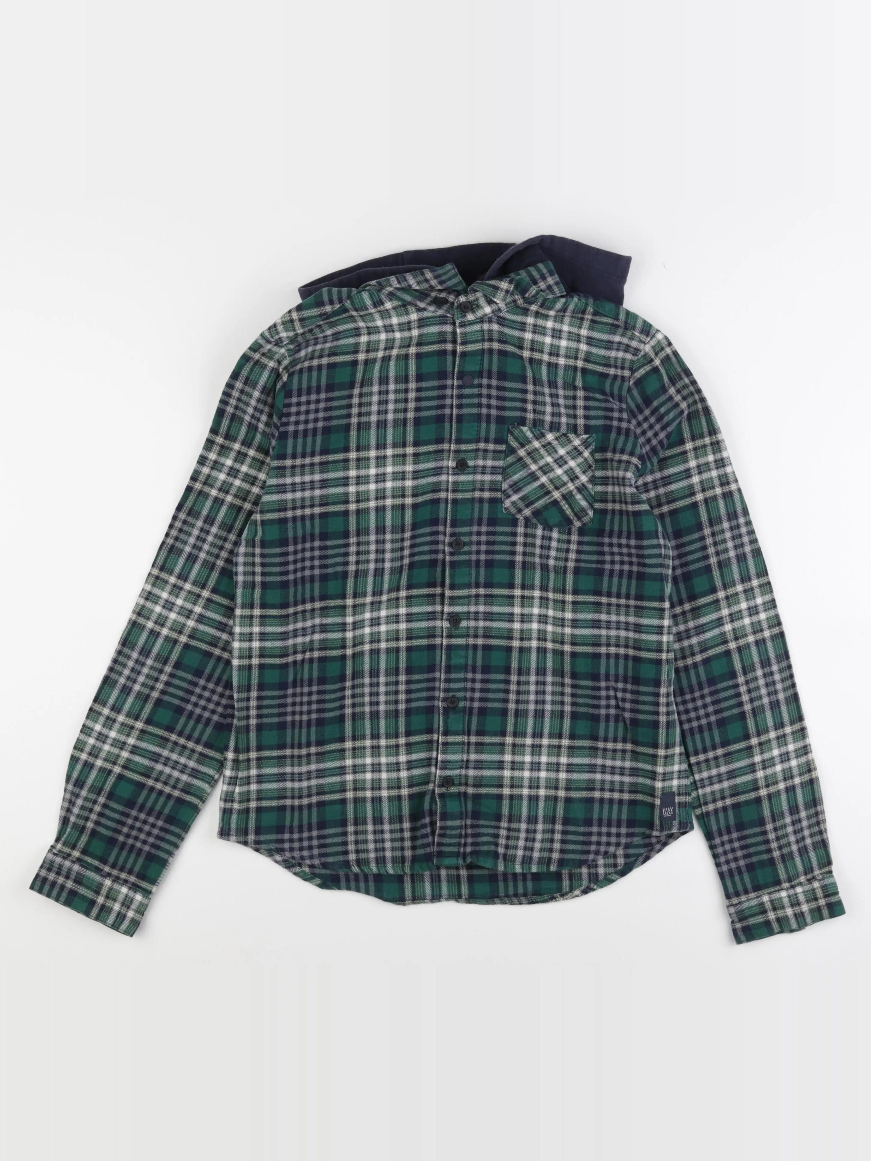 IKKS - chemise vert, bleu - 14 ans