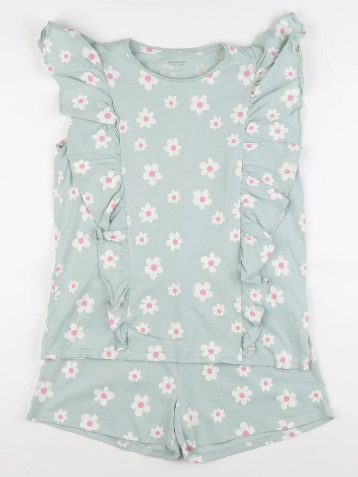 Vertbaudet - pyjama coton vert - 12 ans