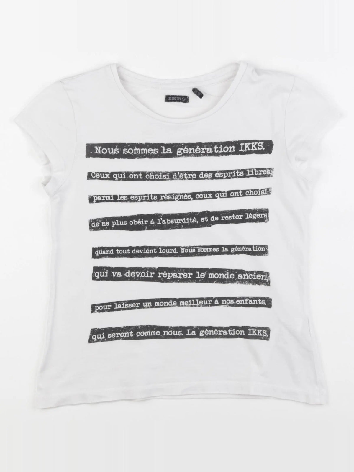 IKKS - tee-shirt blanc - 10 ans