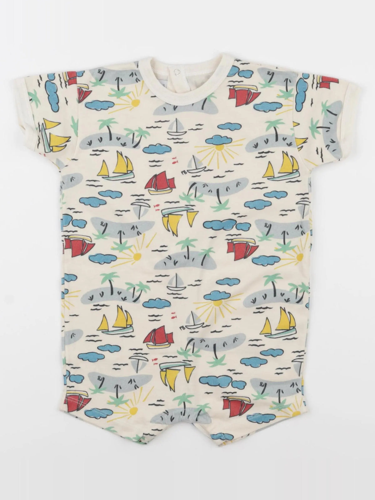 Petit Bateau - combinaison beige - 12 mois