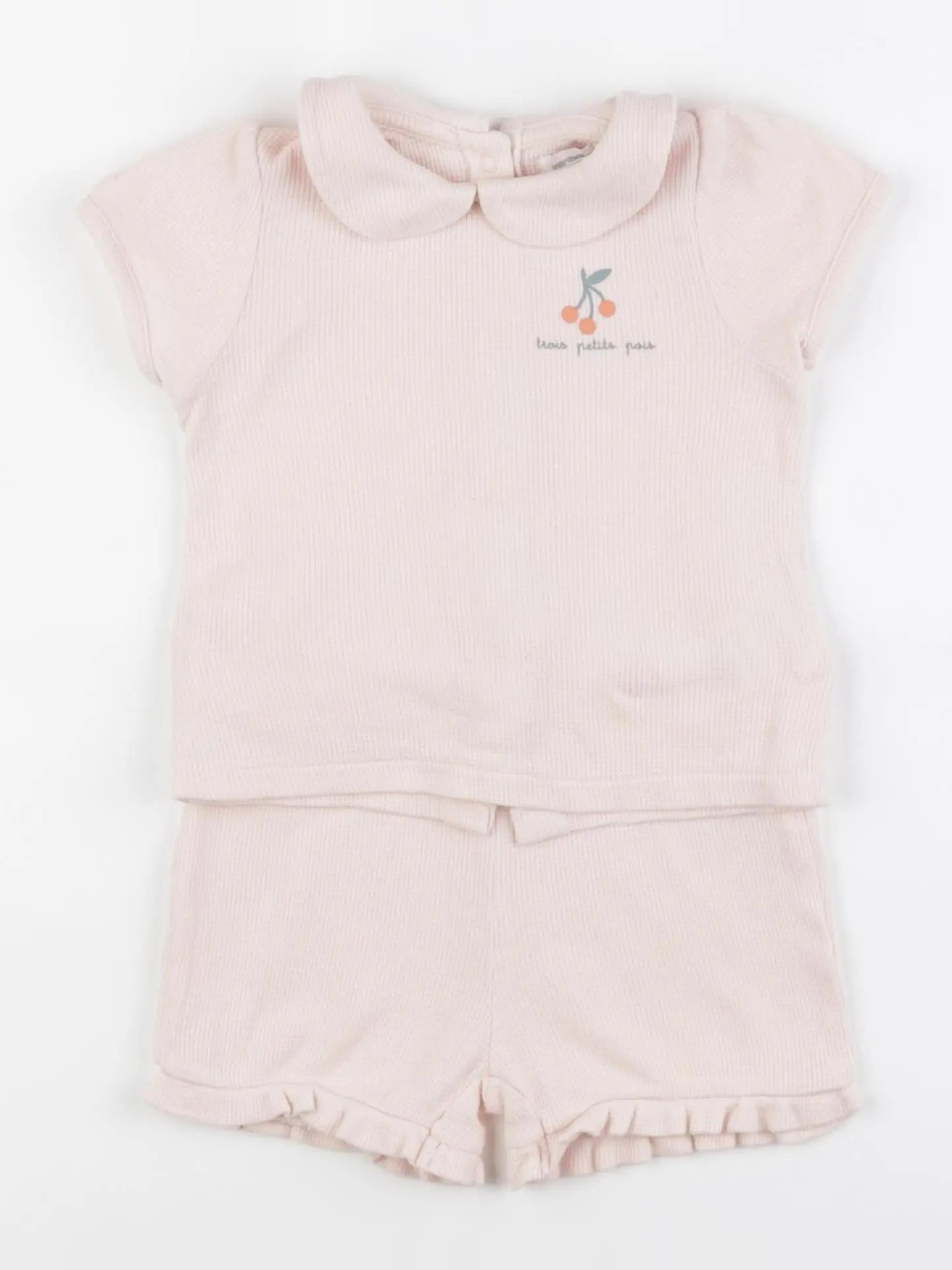 Vertbaudet - ensemble rose - 18 mois