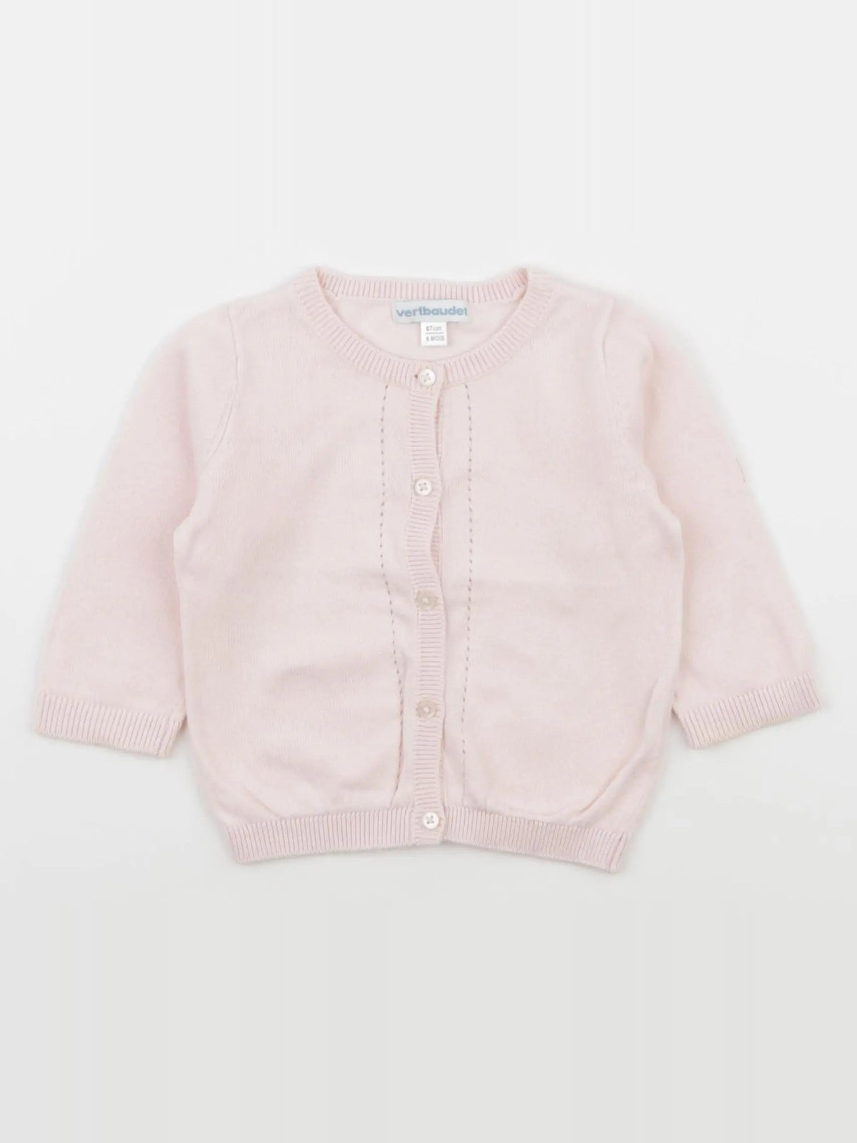 Vertbaudet - gilet rose - 6 mois