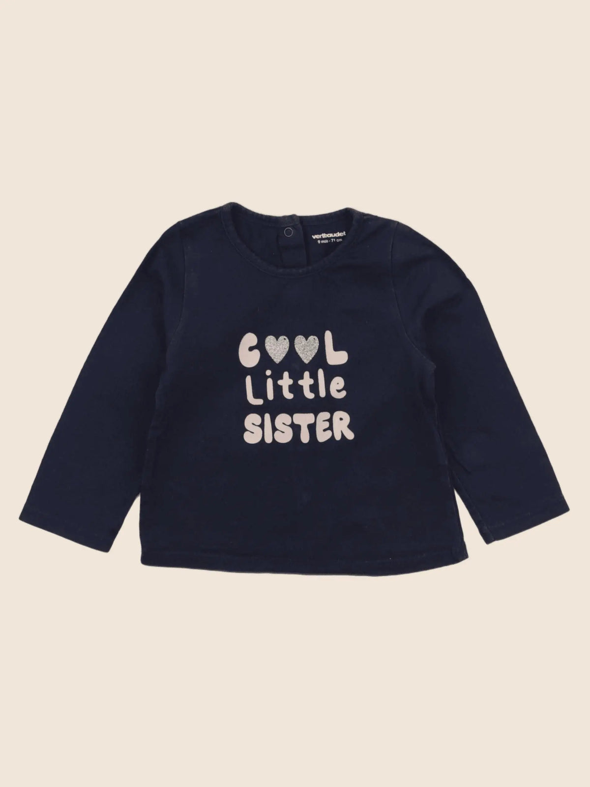 Vertbaudet - tee-shirt bleu - 9 mois