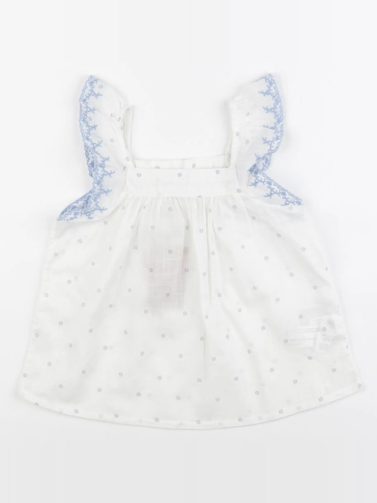 Monoprix - blouse blanc, bleu - 3 ans