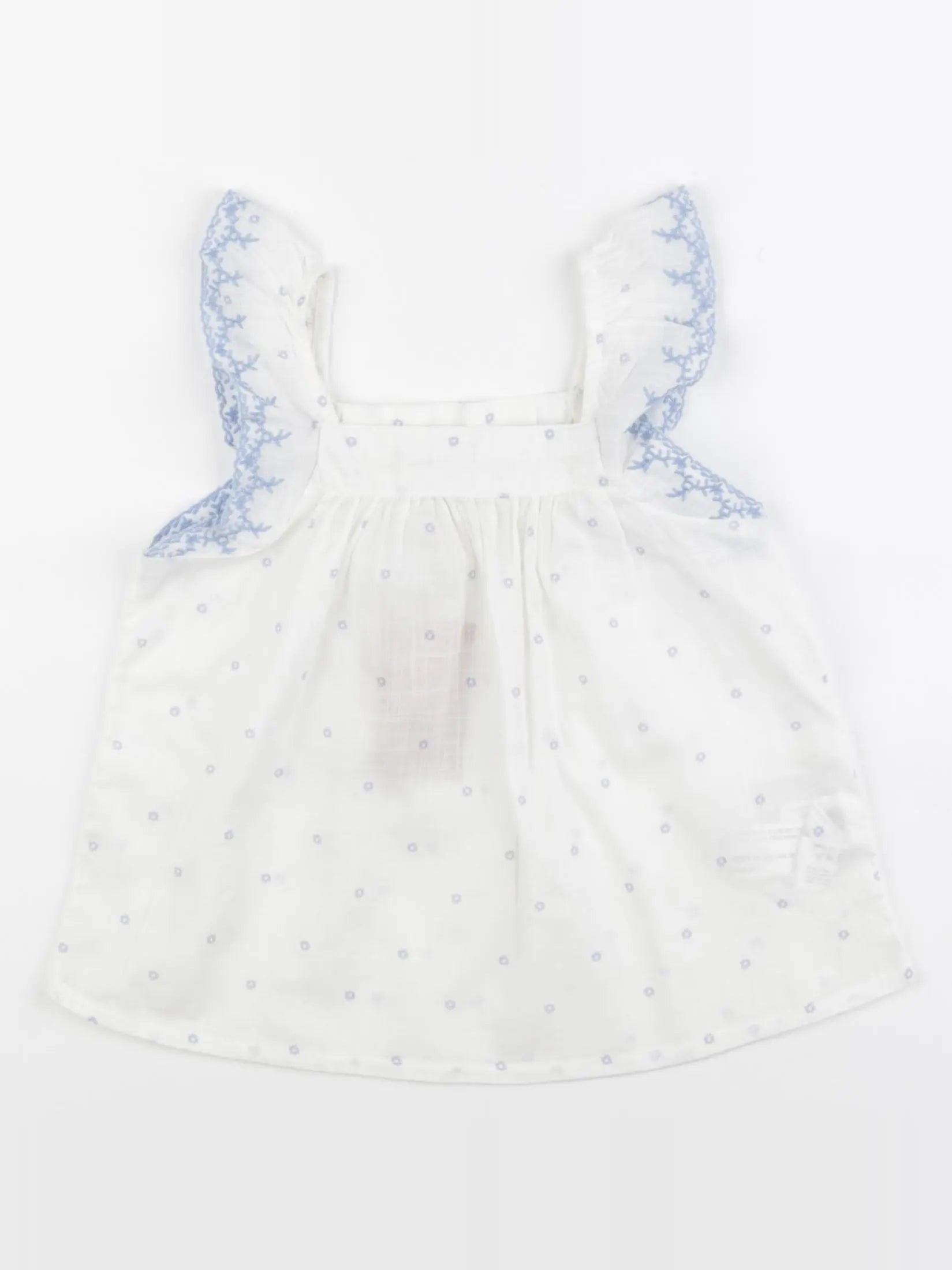 Monoprix - blouse blanc, bleu - 3 ans