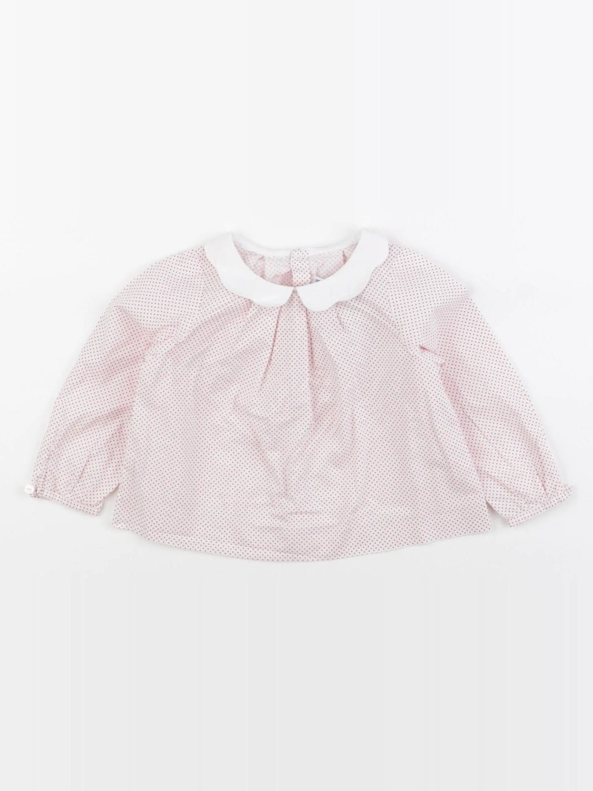 Jacadi - blouse blanc, rouge - 12 mois