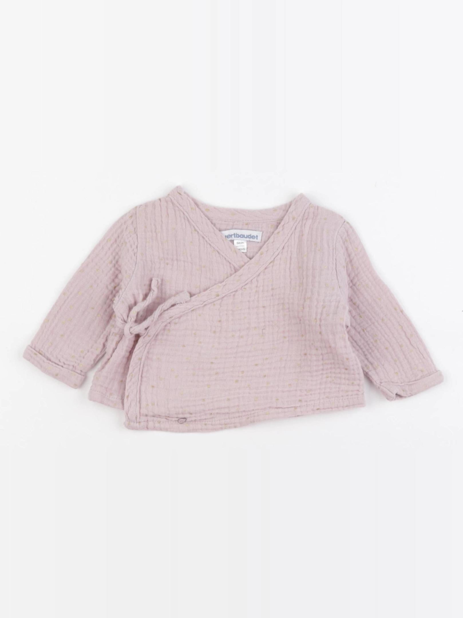 Vertbaudet - gilet violet - 1 mois