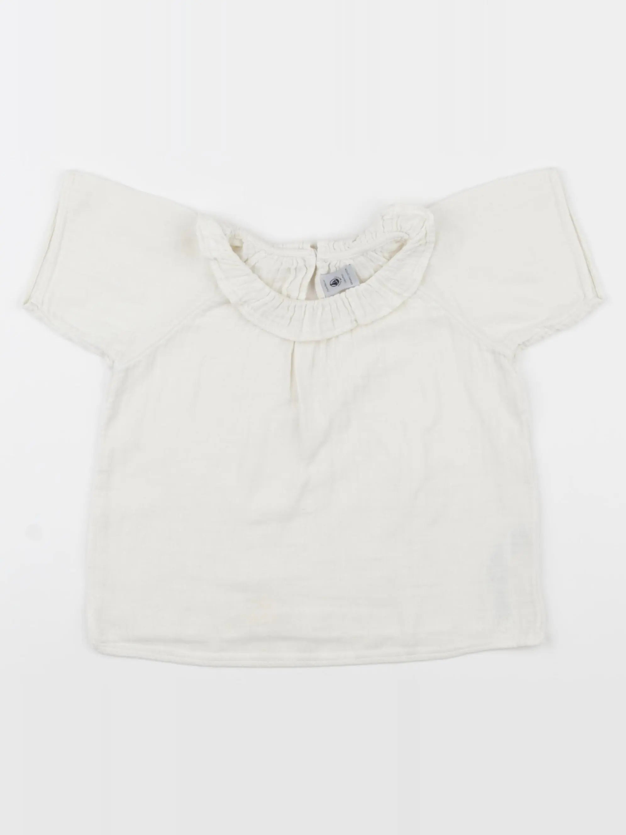 Petit Bateau - blouse blanc - 24 mois