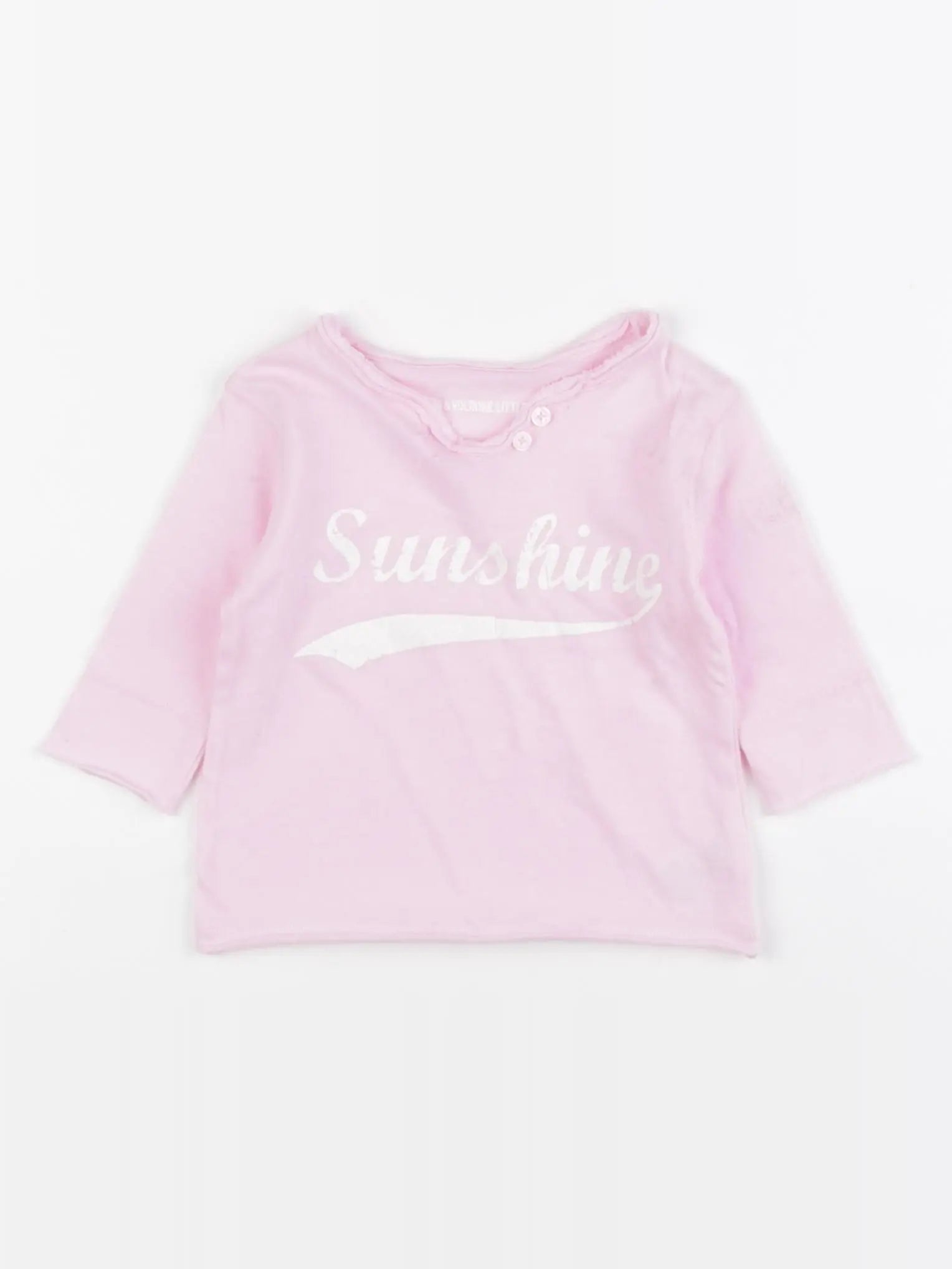 Zadig & Voltaire - tee-shirt rose - 3 mois