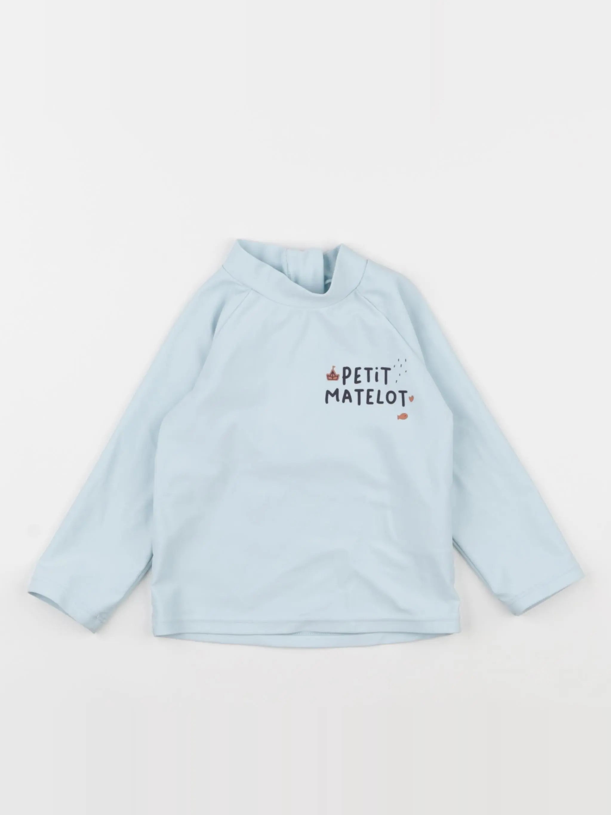 Vertbaudet - tee-shirt de bain bleu - 18 mois