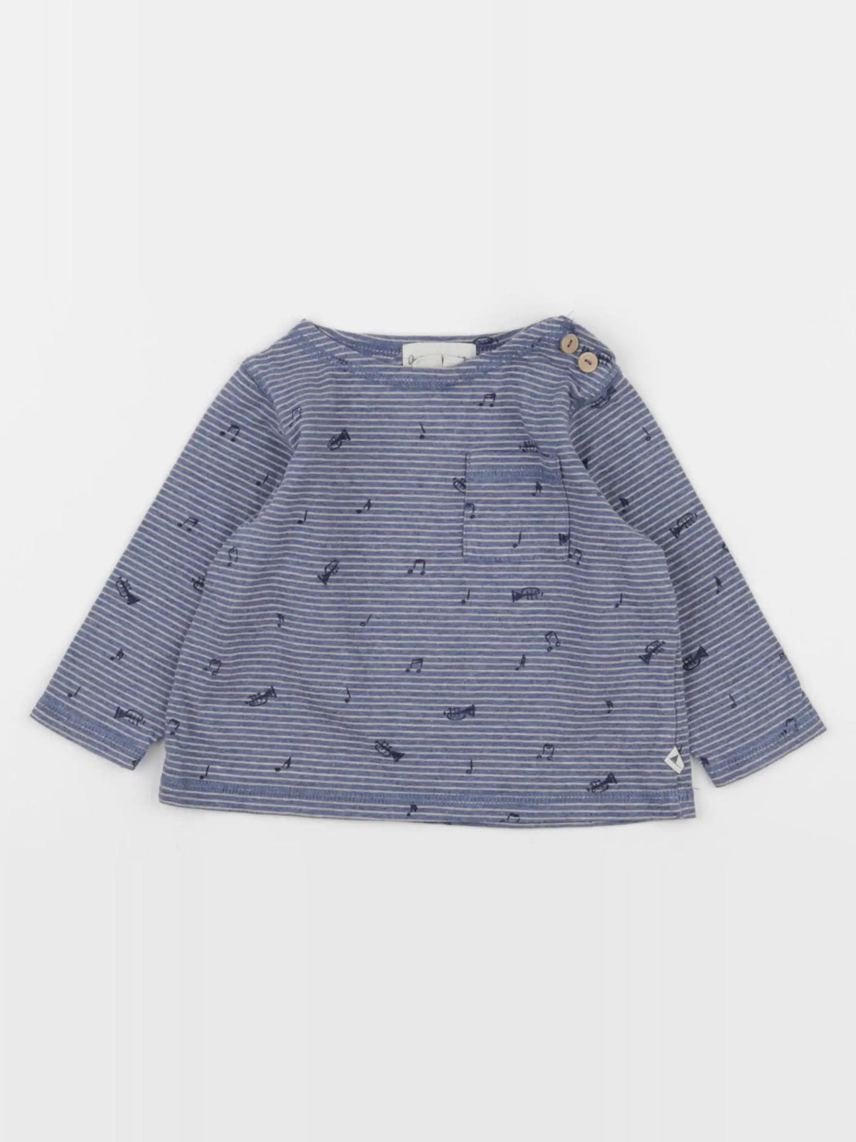 Arsène et les pipelettes - tee-shirt bleu - 6 mois