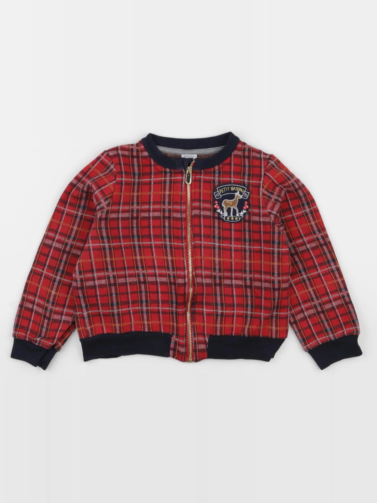 Petit Bateau - sweat rouge - 5 ans