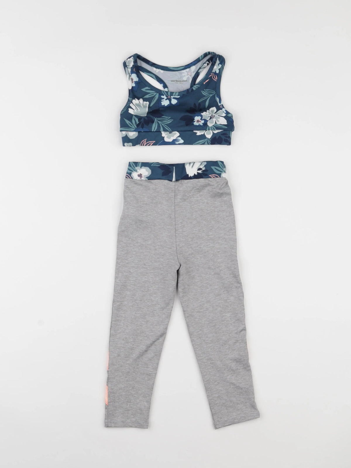 Vertbaudet - ensemble gris, bleu - 3 ans