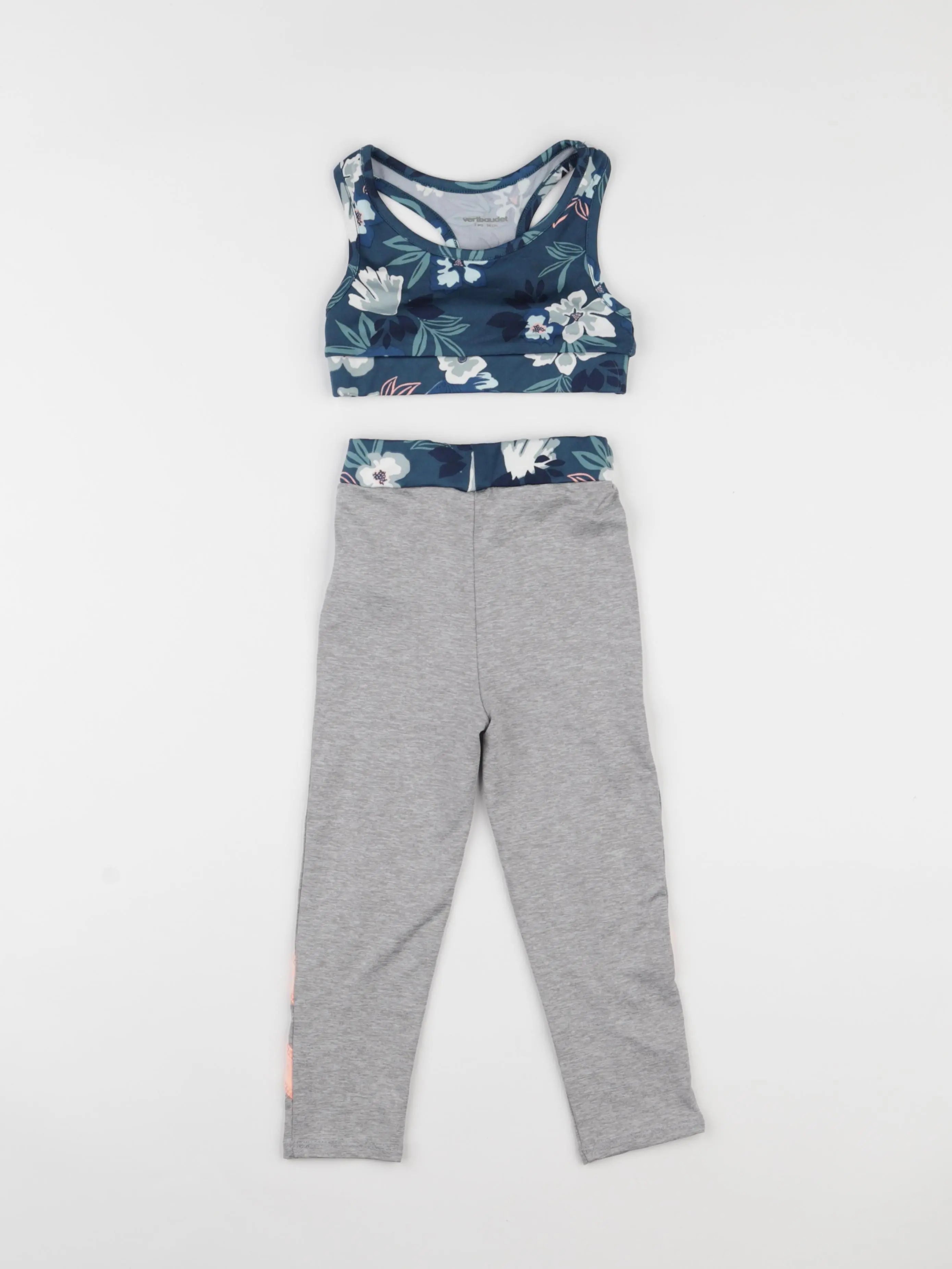 Vertbaudet - ensemble gris, bleu - 3 ans