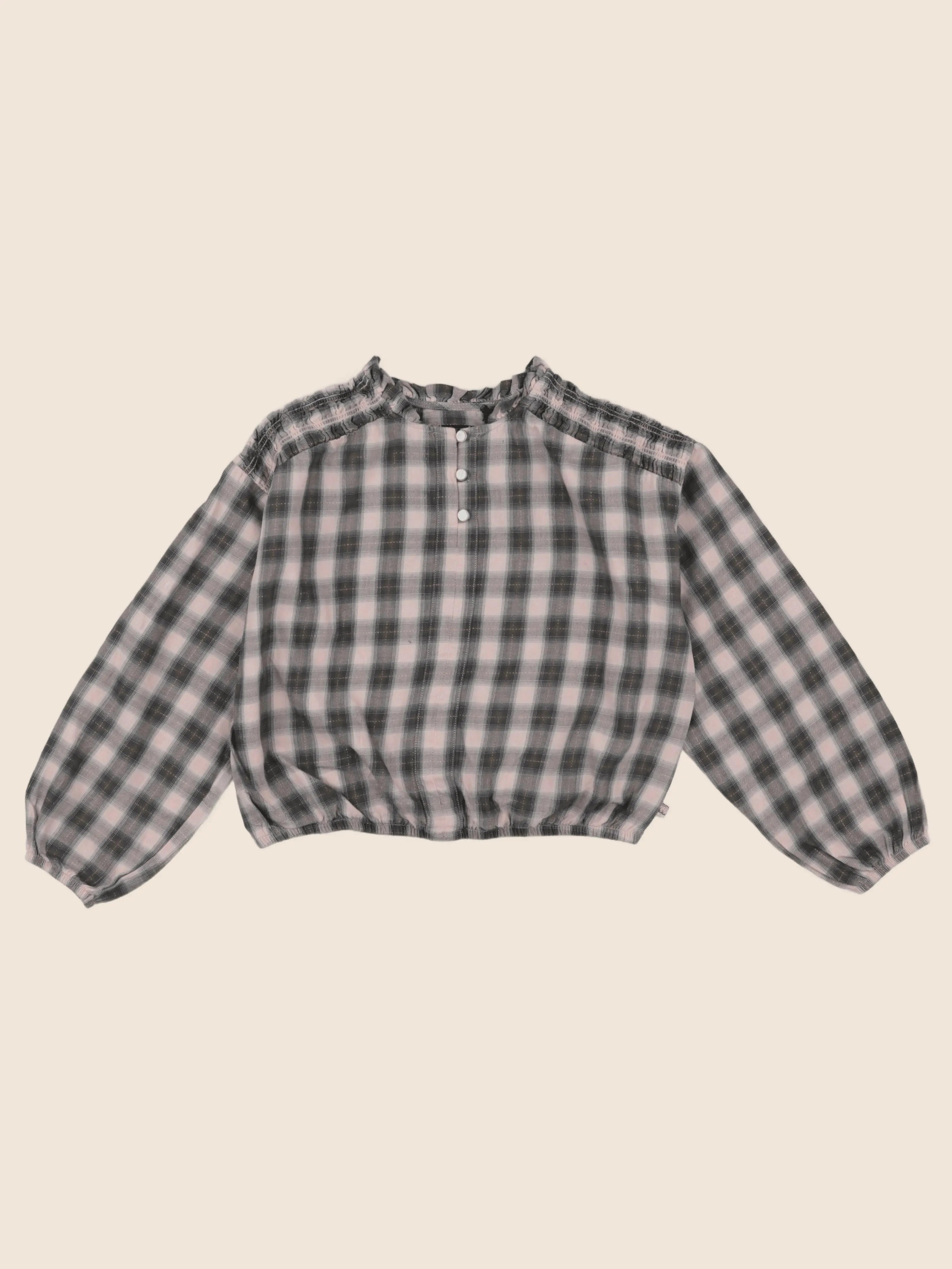 IKKS - blouse gris, rose - 10 ans