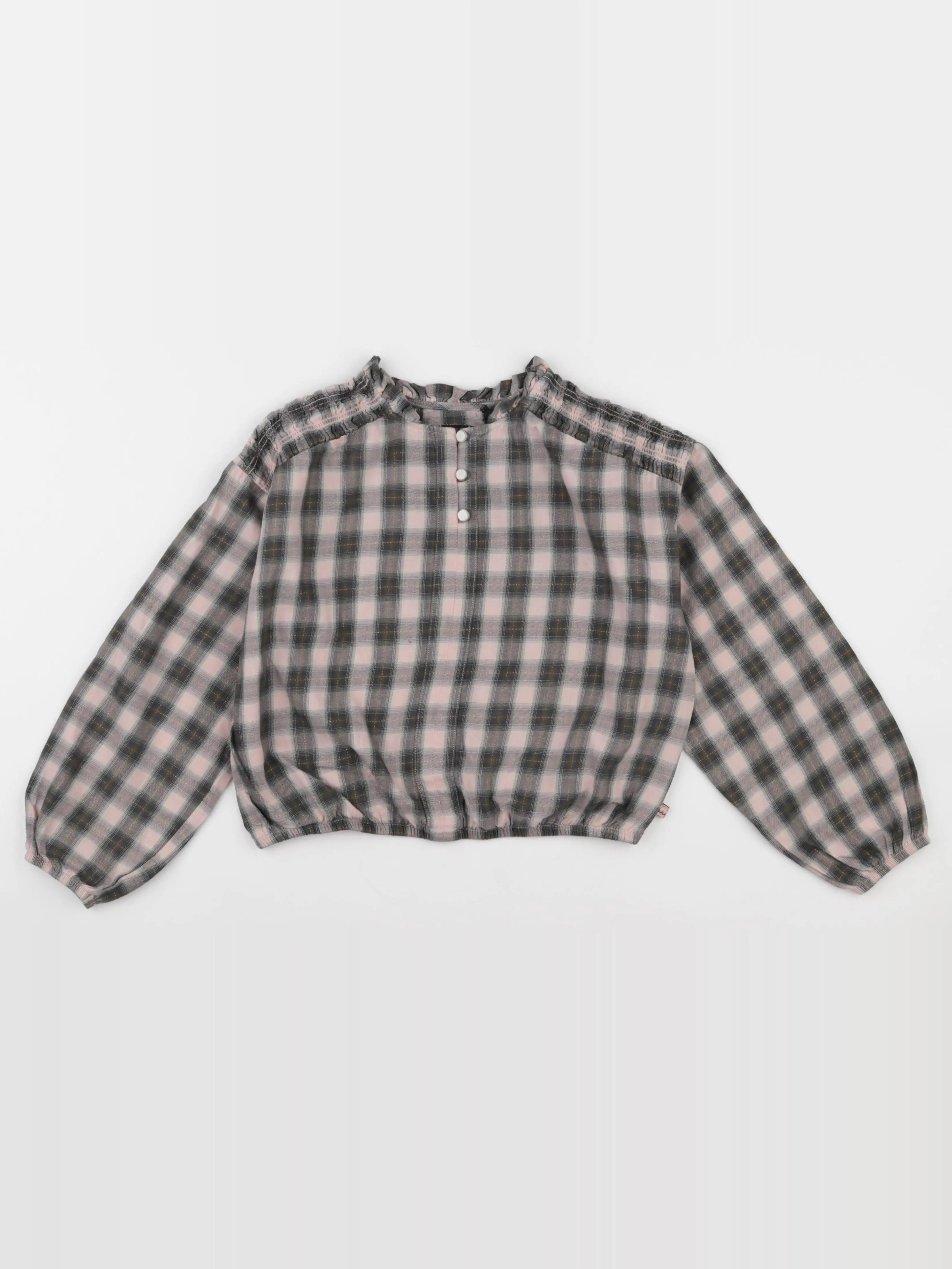 IKKS - blouse gris, rose - 10 ans