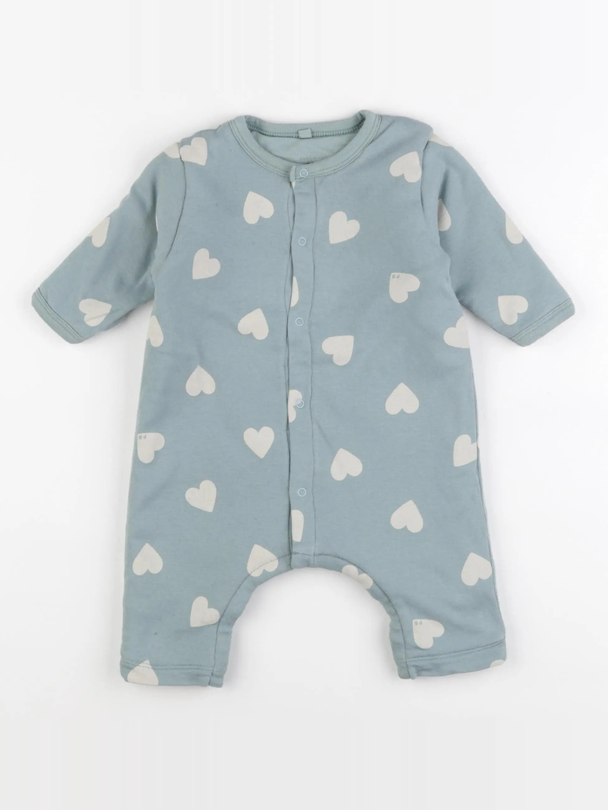 Petit Bateau - combinaison doublé coton bleu - 6 ans