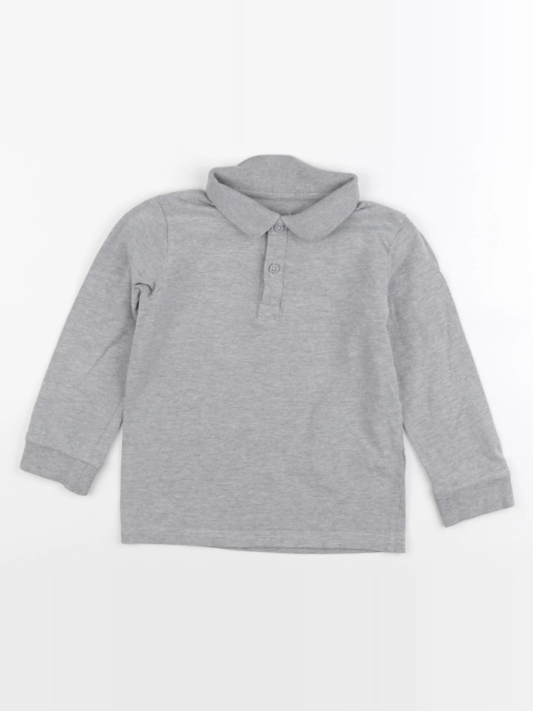 Vertbaudet - polo gris - 6 ans