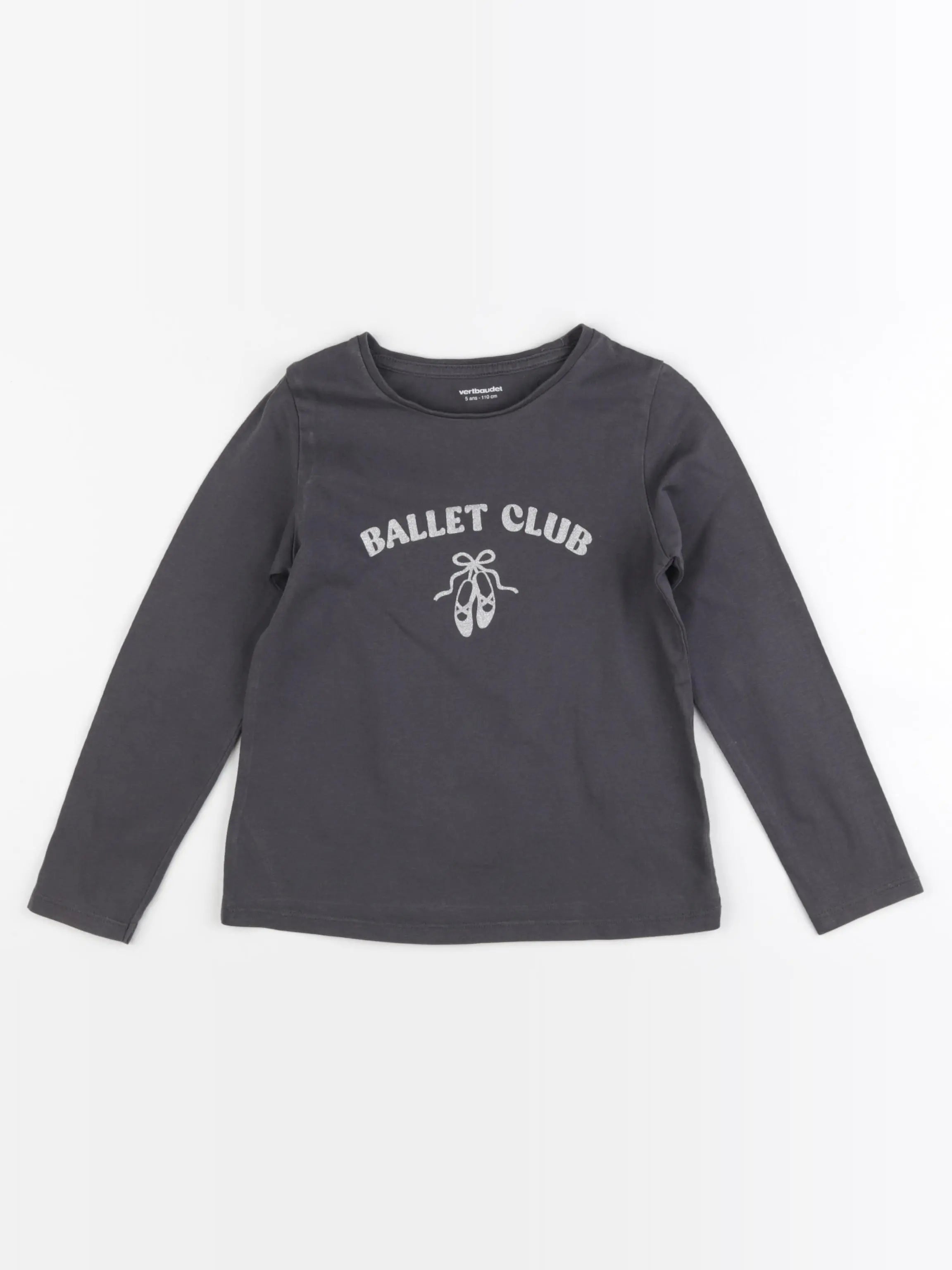 Vertbaudet - tee-shirt gris - 5 ans