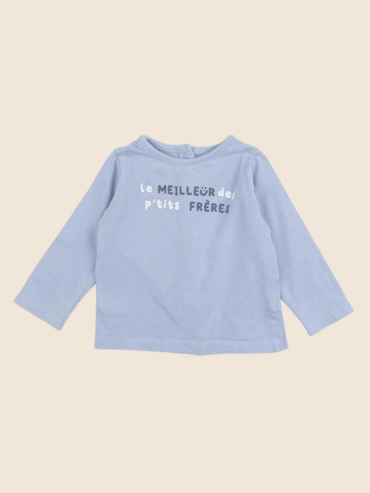 Vertbaudet - tee-shirt bleu - 9 mois