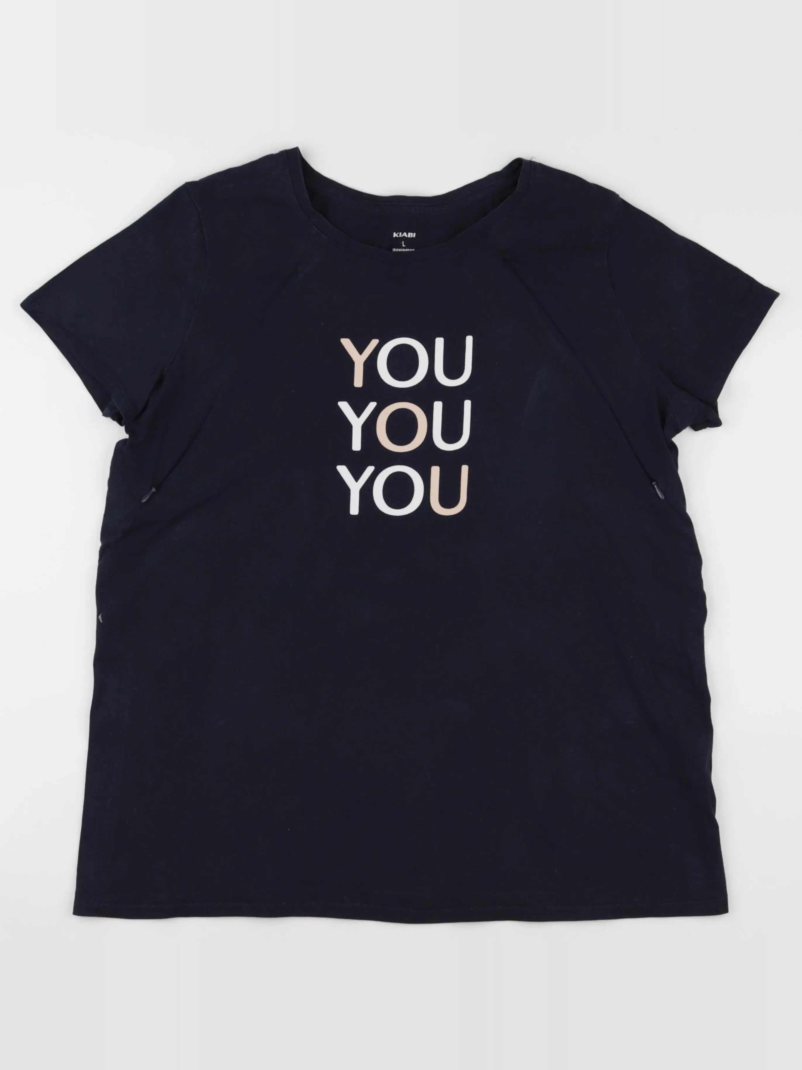 Kiabi - tee-shirt allaitement bleu - l