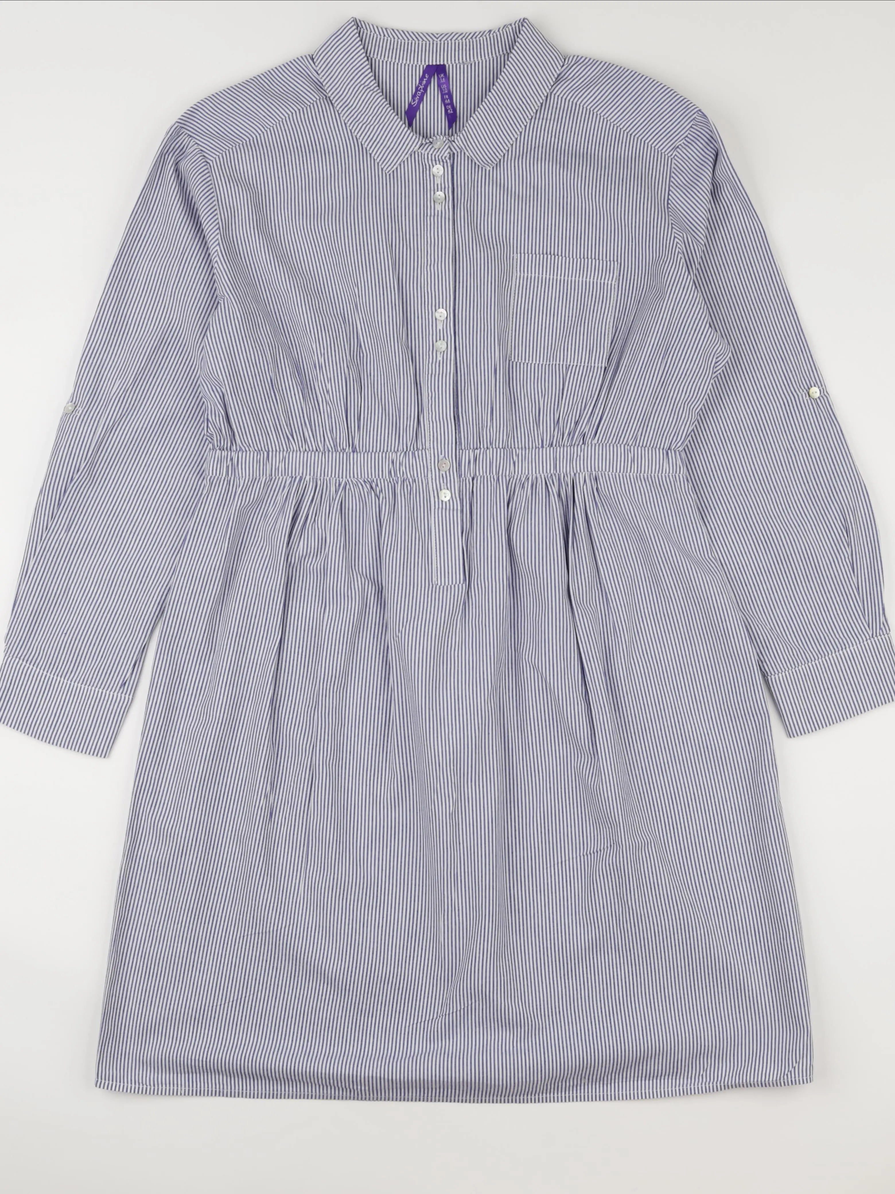 Seraphine - robe grossesse bleu, blanc - 44