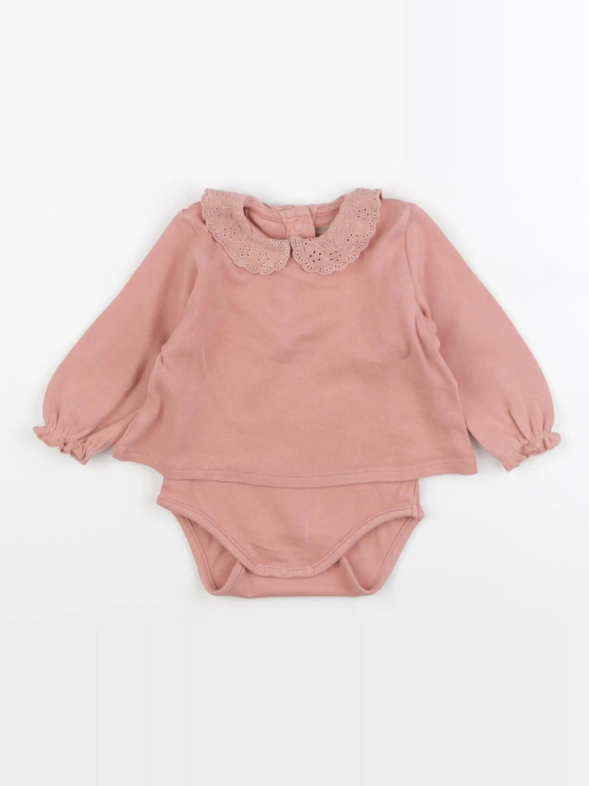 Vertbaudet - body à col rose - 3 mois