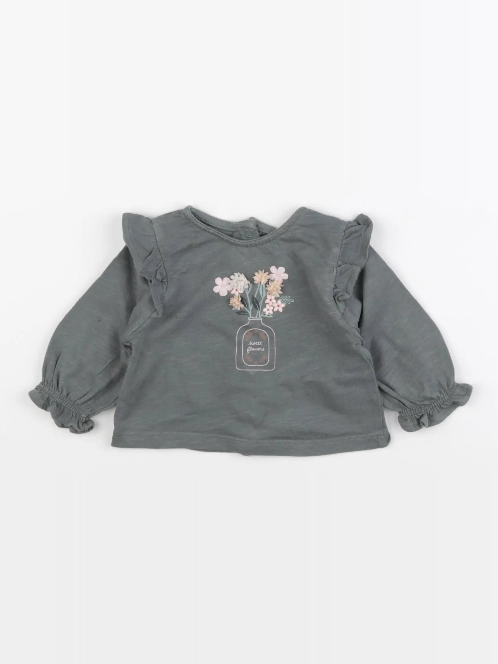 Vertbaudet - tee-shirt vert - 3 mois