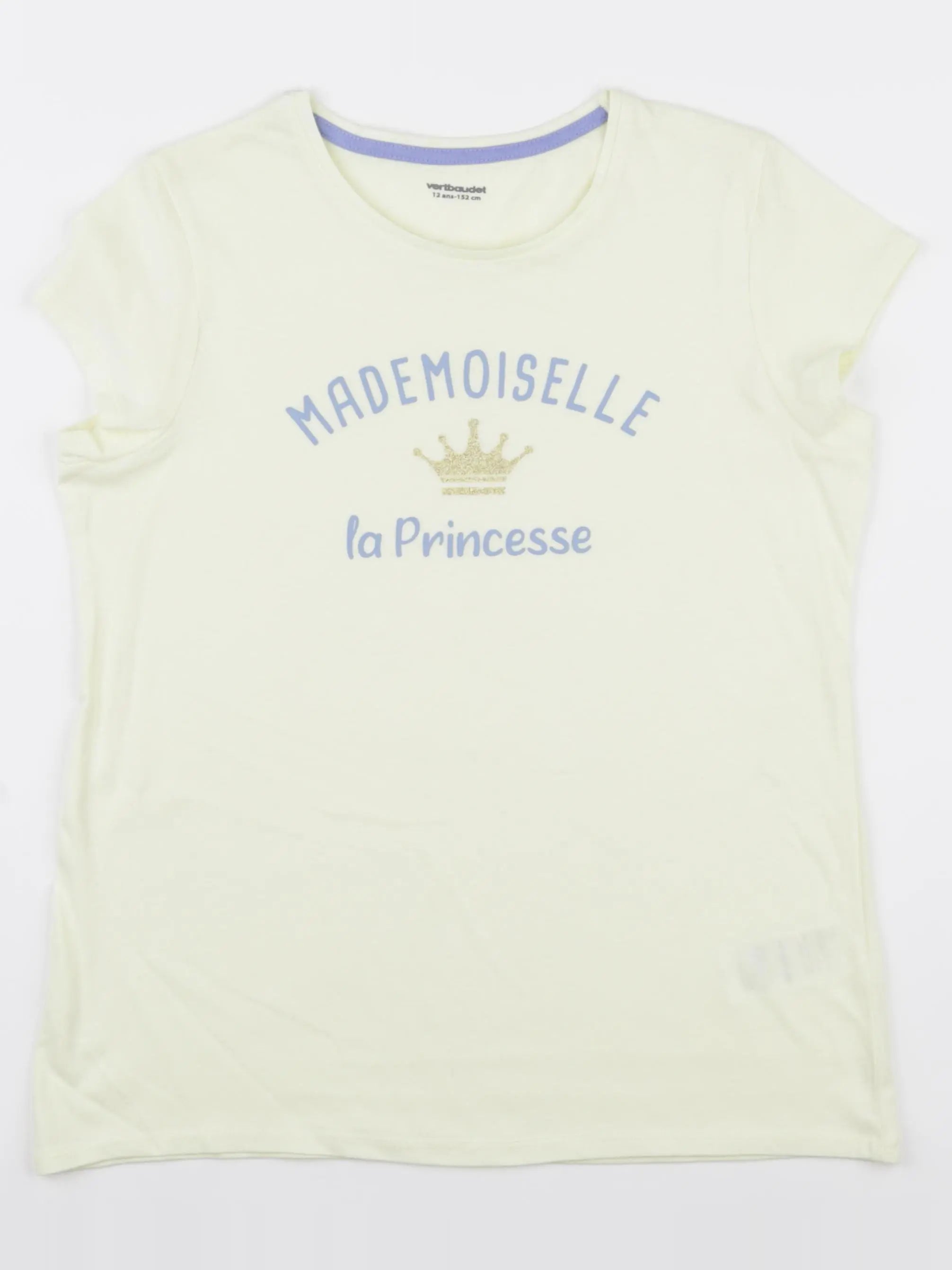 Vertbaudet - tee-shirt jaune, or - 12 ans