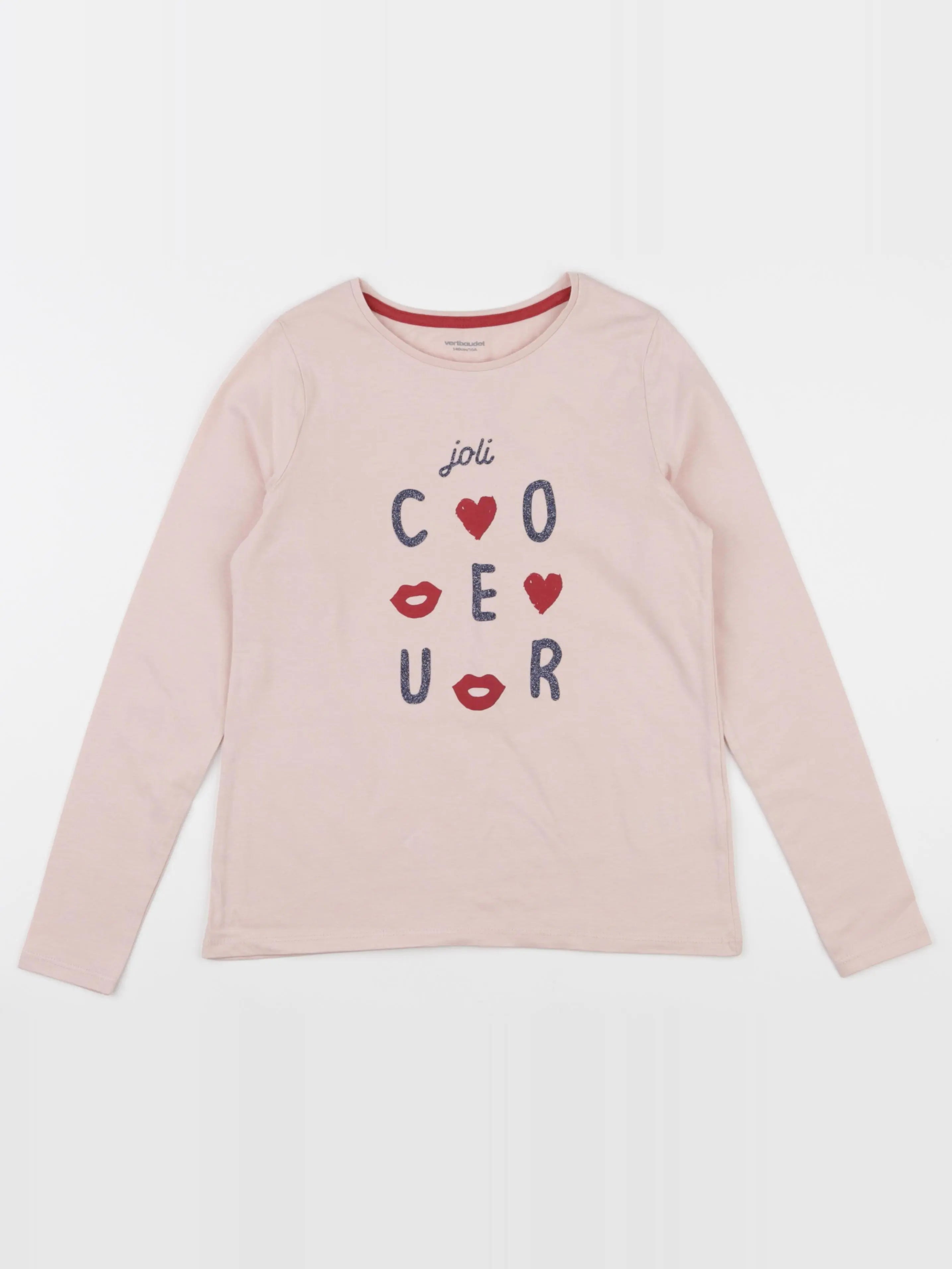 Vertbaudet - tee-shirt rose - 10 ans